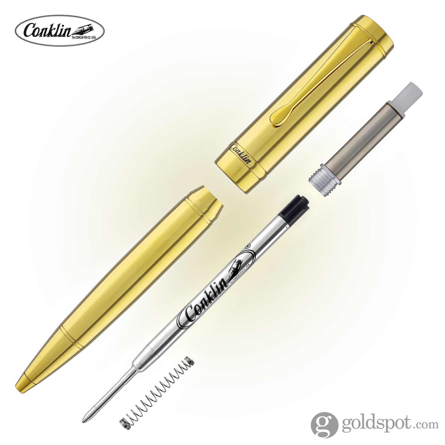 Conklin Duragraph Gold Metal Ballpoint Pen - Premium Writing Instrument for Office, Business & Gifts