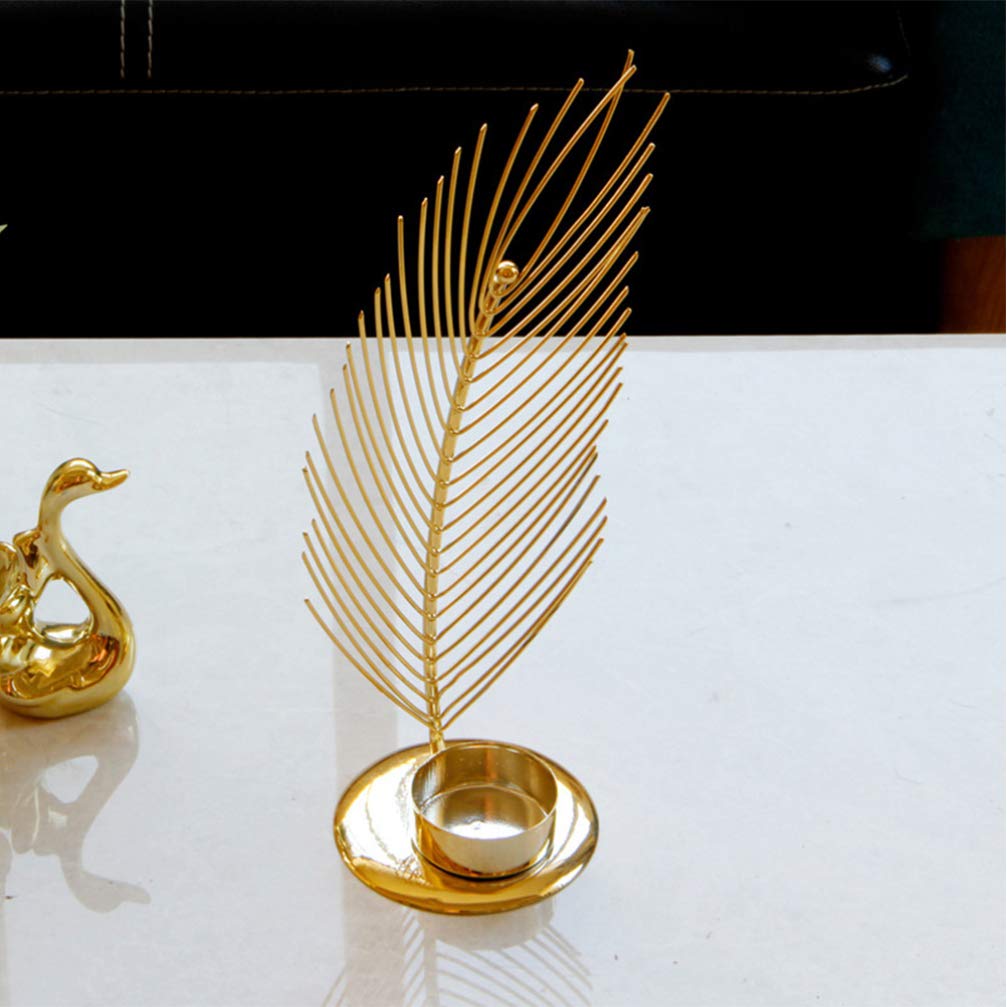 VOSAREA Modern Iron Candle Holder - Elegant Decorative Candlestick for Home, Wedding, Party & Dining Table Decor