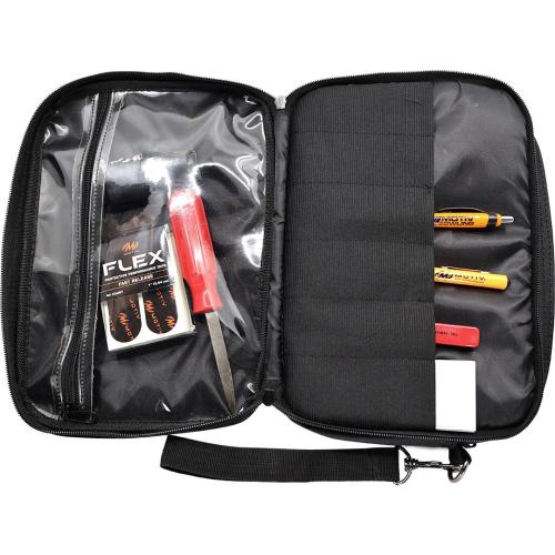 Motiv Zeal Accessory Bag - Durable Black & Orange Gear Organizer for Bowling Equipment | Perfect for Bowling Balls, Shoes & Accessories Storage