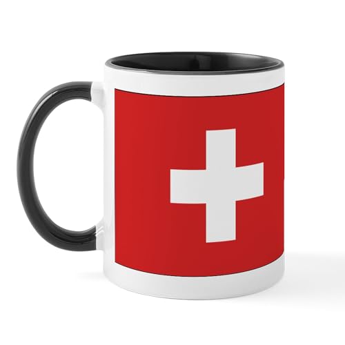White/Black Inside - Switzerland Civil Ensign Mug