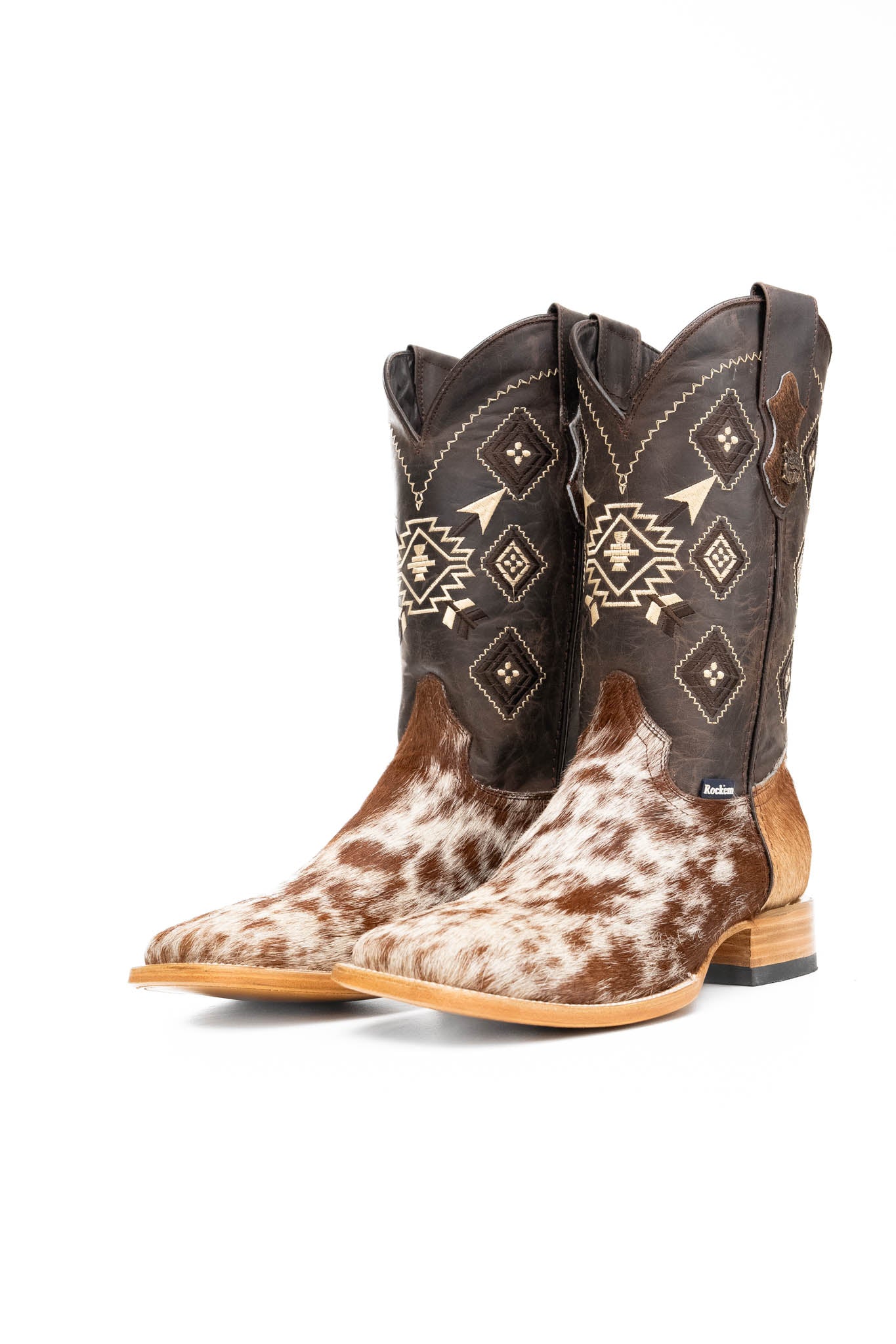 Authentic Men's Cowhide Square Toe Cowboy Boots - Size 11.5 (US) - Premium Western Boots for Rodeo, Country Dancing & Outdoor Adventures - NM110 Style