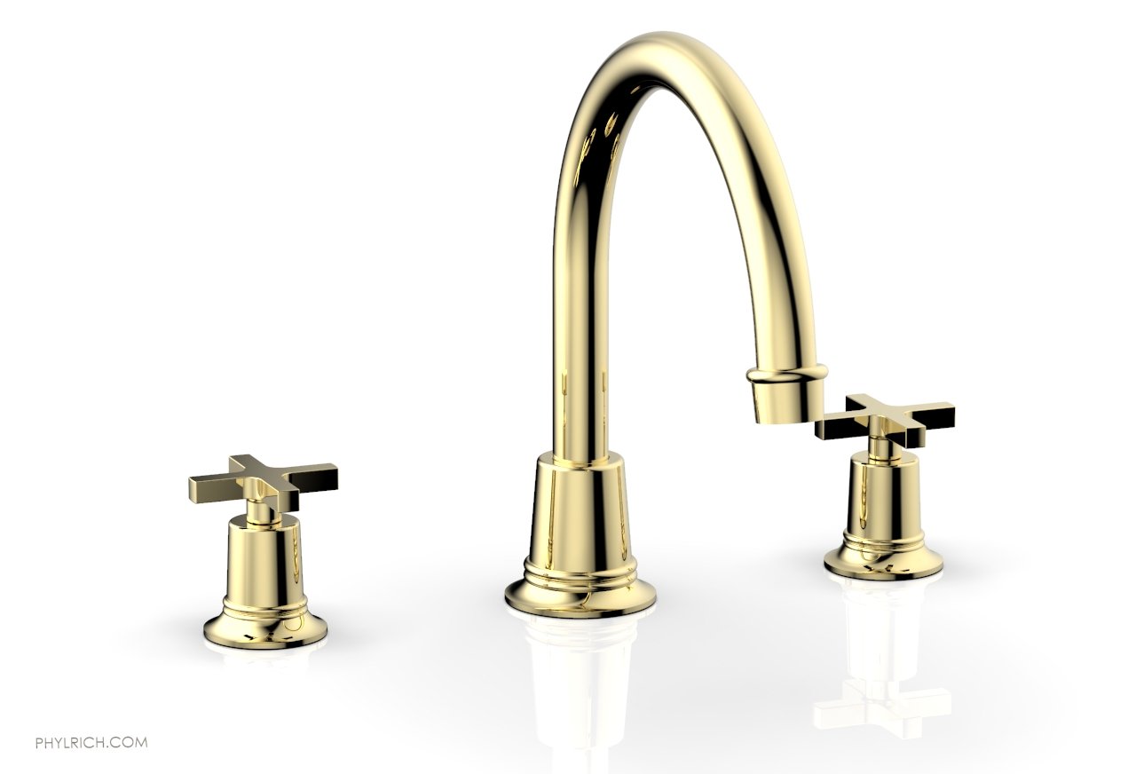 HEX MODERN Deck Tub Set with Cross Handles - 42
