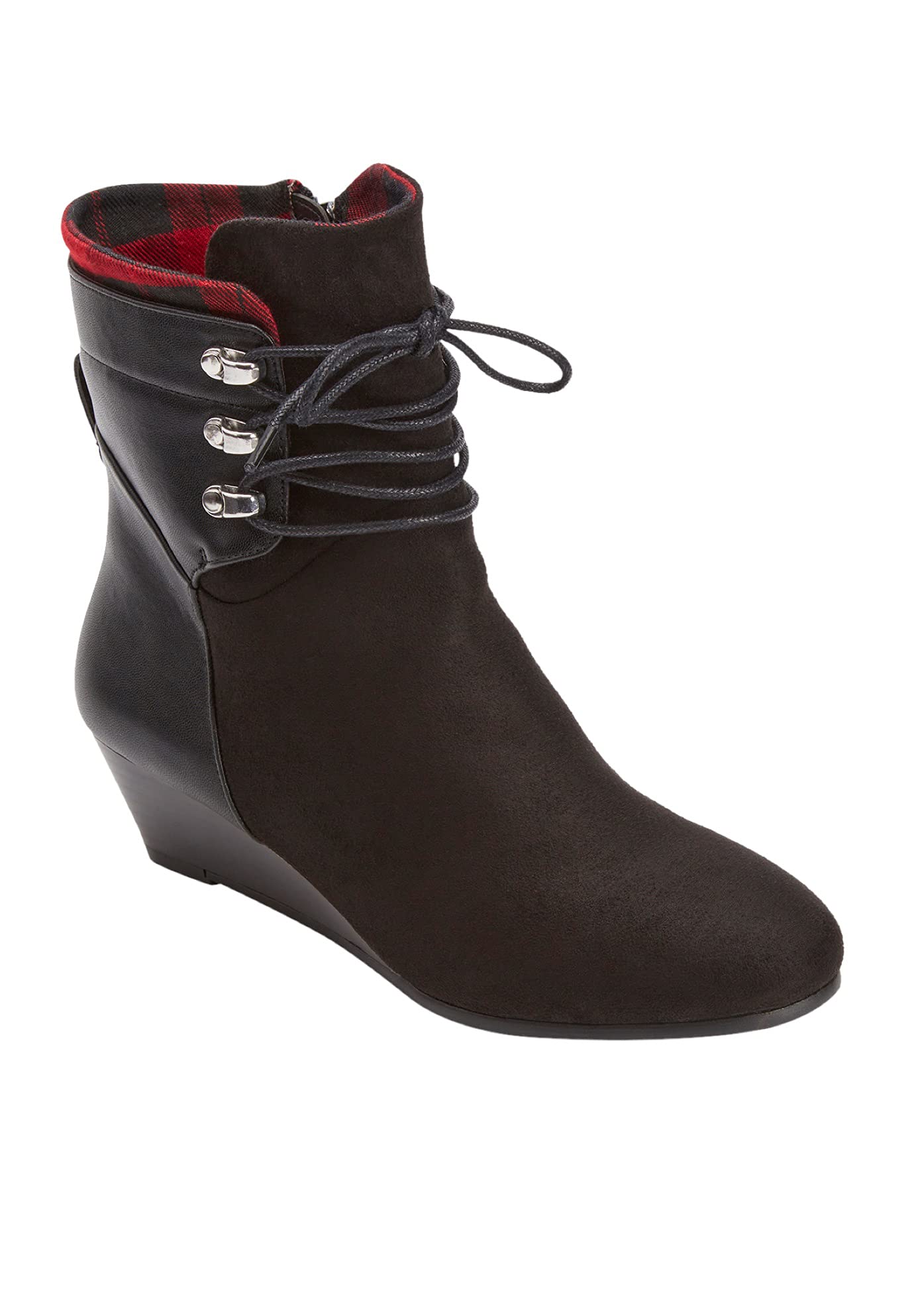 Comfortview Women's Wide Width The Nala Boot - Stylish Ankle Boots for Wide Feet | Perfect for Work, Casual Outfits & Winter Wear
