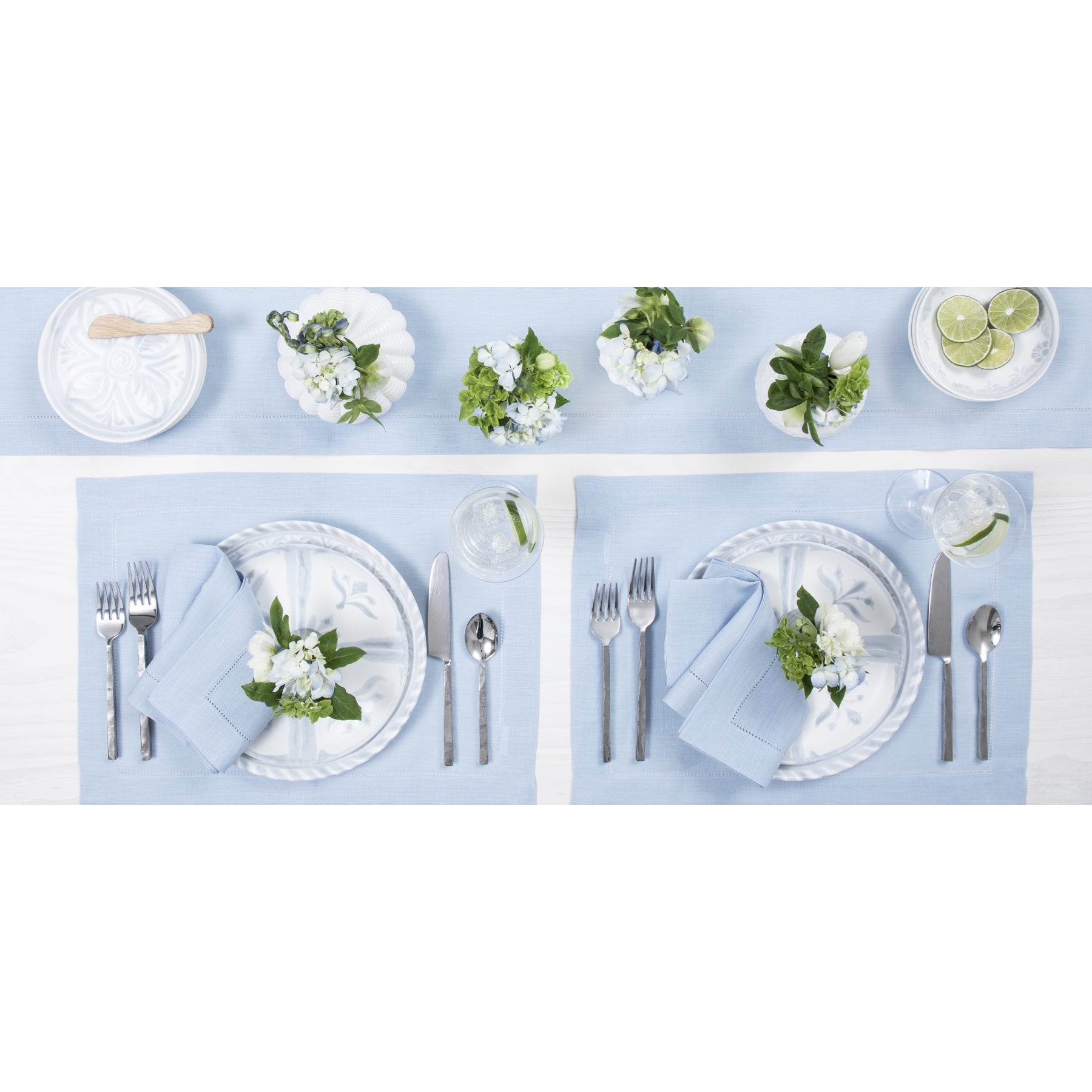 Elegant Classic Hemstitch Table Runner - Premium Linen Dining Table Decor for Weddings, Holidays & Home Decor