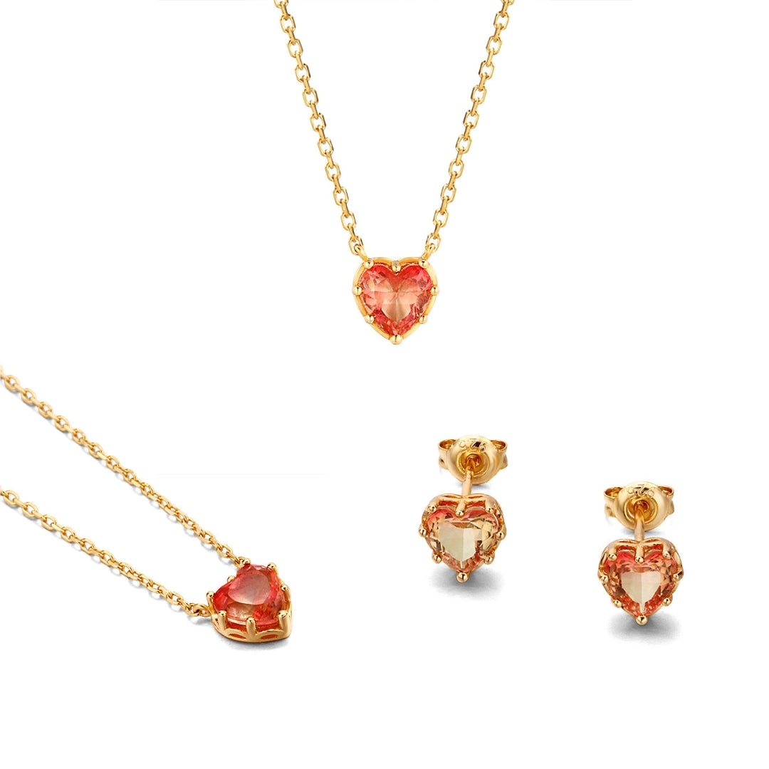 14K Gold Tourmaline Heart Pendant Necklace for Women - Elegant Jewelry Gift for Valentine's Day, Anniversary & Birthday | Perfect for Romantic Occasions & Special Events