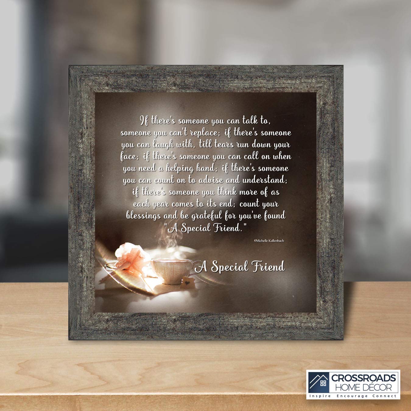 Crossroads Home Décor Best Friend Picture Frame - Thoughtful Birthday Gift for Best Friends, Perfect for Home, Office, or Dorm Room Décor