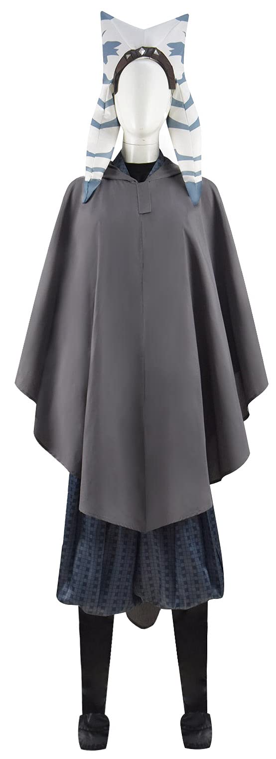 Women's Tano Jedi Robe Costume Set - Star Wars Cosplay Outfit with Cloak for Halloween, Cosplay & Costume Parties | Perfect for Halloween Events, Comic Con & Themed Parties