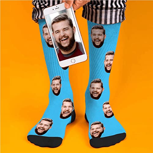 ShineSand Custom Funny Food Socks - Personalized Photo Socks with Pizza, Taco, Beer & Avocado Designs - Novelty Gift for Friends & Family - Perfect for Birthdays, Christmas & Casual Wear