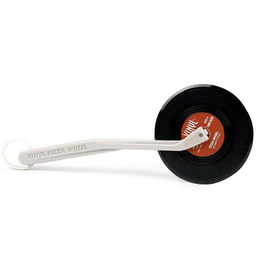 Vintage Vinyl Record Pizza Cutter - Novelty Rolling Cutter for Pizza, Bread & Cake - Portable Kitchen Tool - Black - Perfect for Pizza Parties, Baking & Retro Kitchen Decor