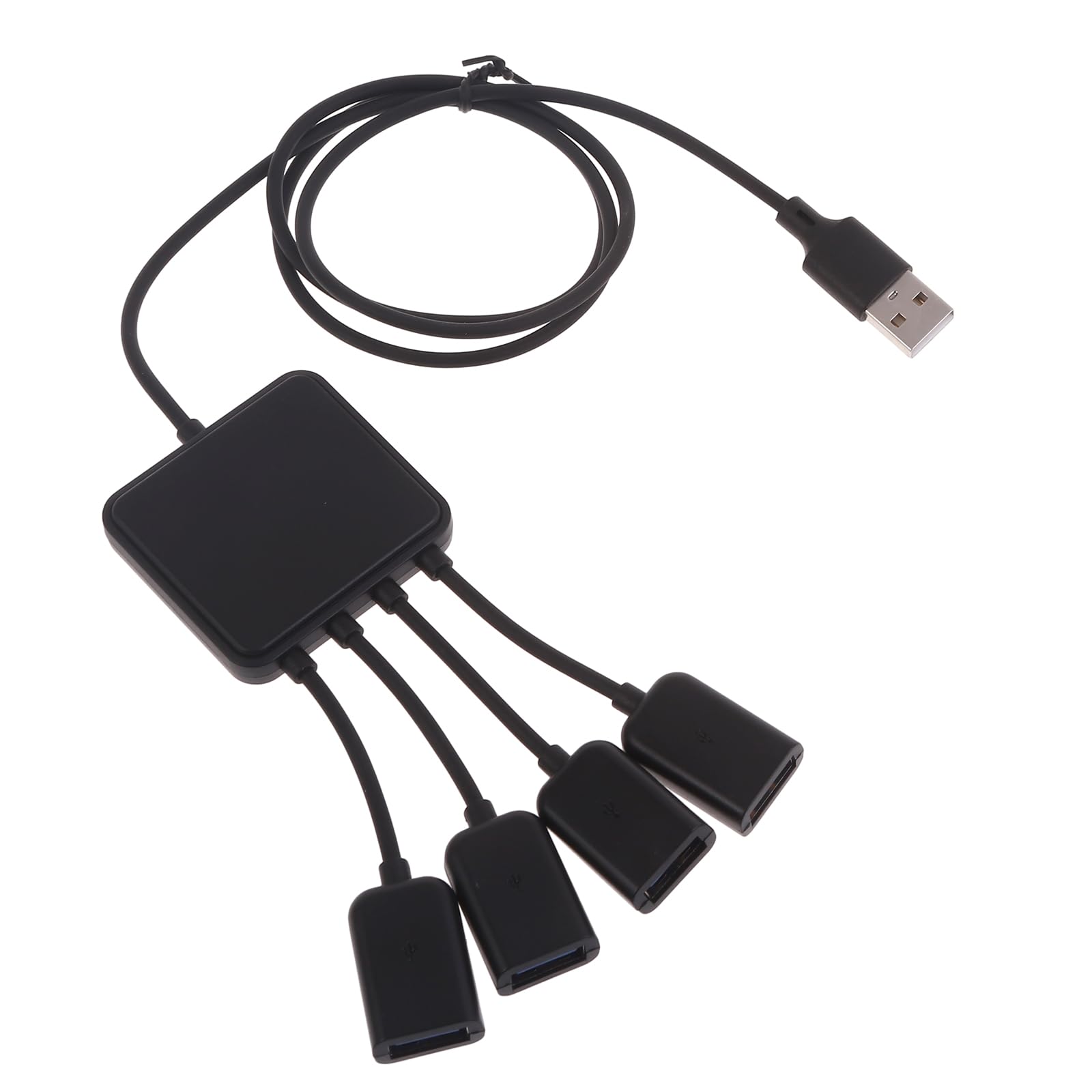 Bydezcon 4-Port USB 2.0 Hub Adapter - High-Speed USB Splitter for Keyboard, Mouse, USB Drives & External Devices - Perfect for Home Office, Gaming & Laptop Connectivity