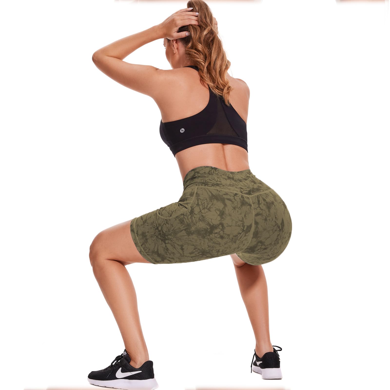CCKO High Waist Biker Shorts for Women with Pockets - Workout Yoga Spandex Athletic Leggings for Gym, Running & Cycling - Perfect for Fitness, Lounge & Everyday Wear