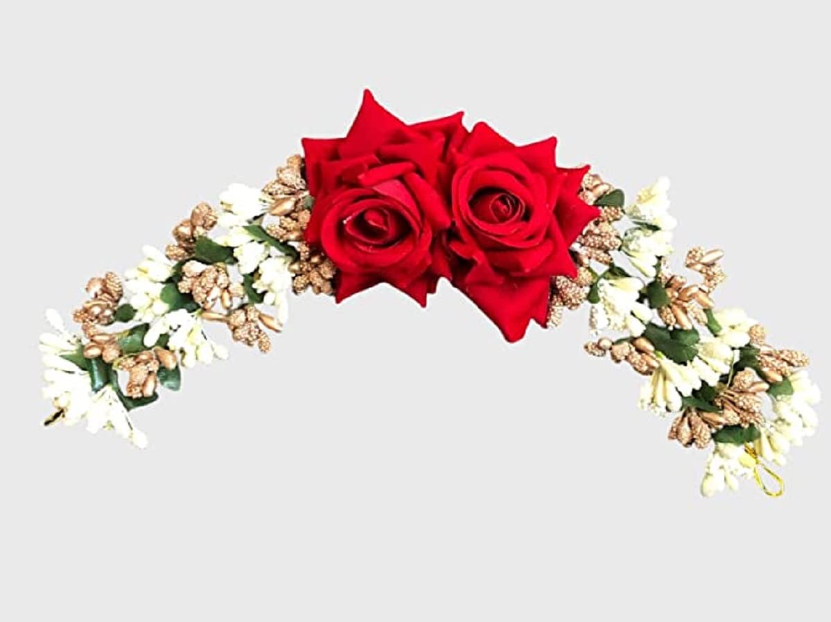 Stylish Sarpa Flower Multicolor Gajra Hair Clip - Perfect for Weddings, Parties & Indian Traditional Outfits