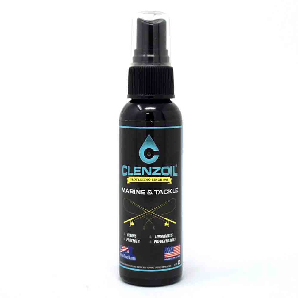 Clenzoil Marine & Tackle 2OZ Pump Sprayer - Rust Preventative Lubricant for Fishing Reels, Guns & Tools | Ideal for Outdoor Gear Maintenance & Protection