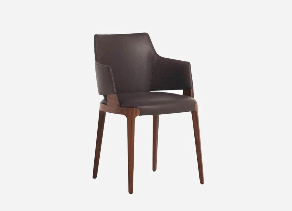 Velvet Armchairs in Walnut - Modern Living Room Accent Chair with Solid Wood Frame - Perfect for Home, Office, and Lounge Areas