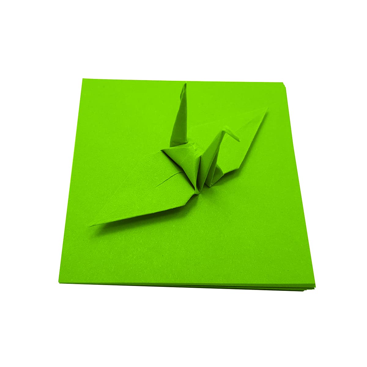 100-Piece Double-Sided Origami Paper Set - 3x3 Inches Square, Easy Fold for DIY Crafts, Cranes, Scrapbooking (Kelly Green) - Perfect for Kids' Art Projects, Classroom Activities & Gift Wrapping