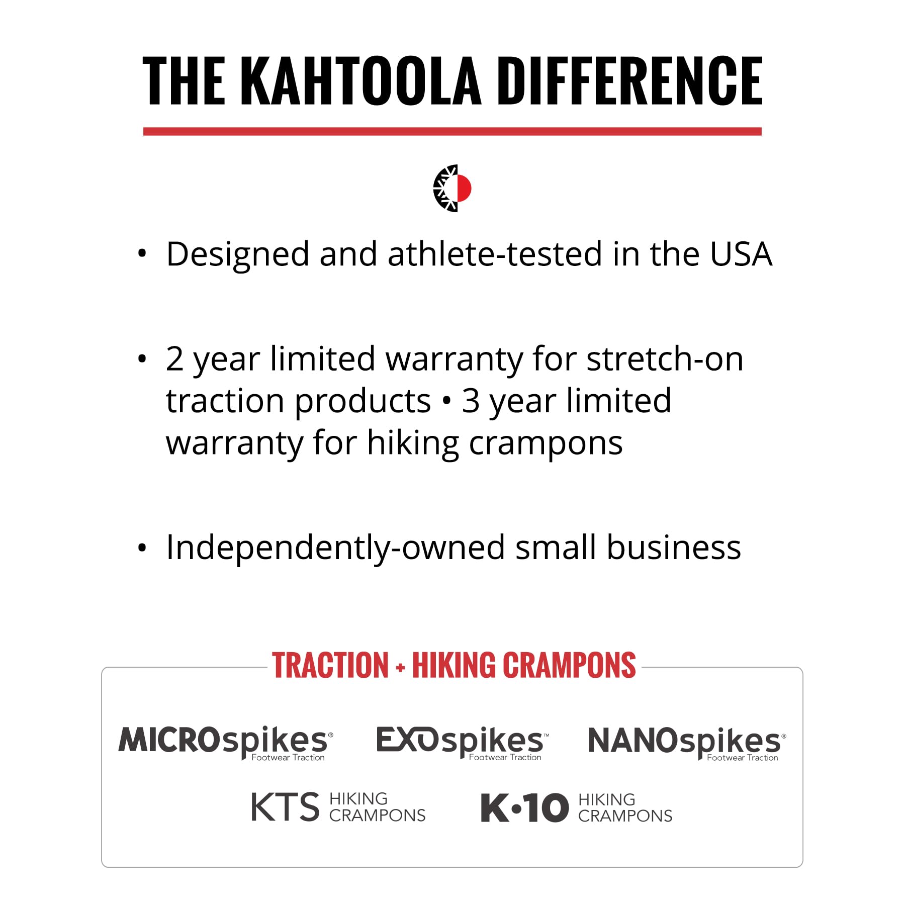 Kahtoola K10 Hiking Crampons - Lightweight Traction Cleats for Snow, Ice, and Mountain Trekking - Perfect for Winter Hiking, Mountaineering, and Icy Trail Adventures