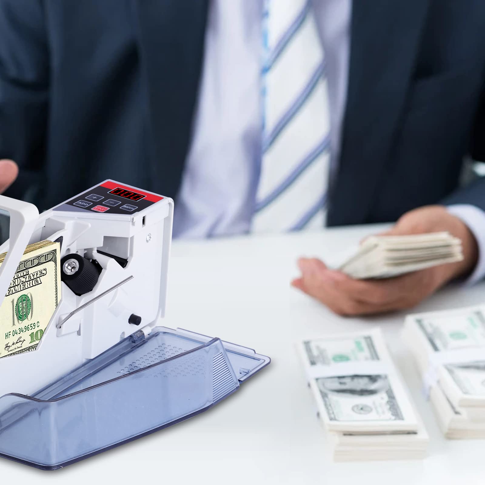 Portable Money Counter Machine - Mini Bill Counter for Cash Counting | Fast & Accurate Currency Counting | Perfect for Banks, Retail Stores & Small Businesses