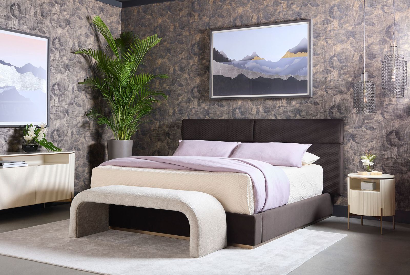 Beckham Bed Quilted Abbington Charred Brown Queen Size Quilted Bedspread - Luxury Bedding for Master Bedroom, Guest Room & Cozy Home Decor