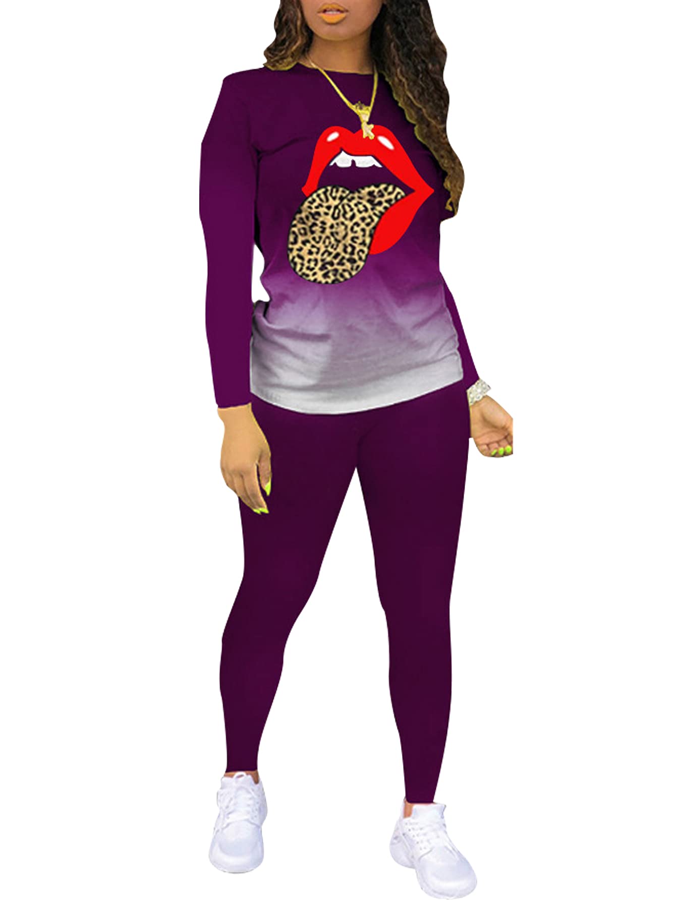 Sexy Two Piece Outfits for Women Plus Size | Tie Dye Bodycon Lounge Sets | Clubwear & Casual Outfits for Night Out, Party or Home Relaxation