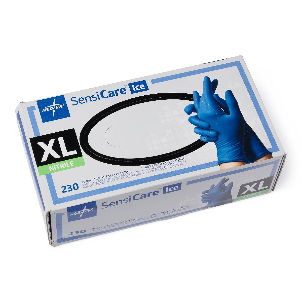 SensiCare Ice Blue Powder-Free Nitrile Exam Gloves - 300 Count, Latex-Free & Hypoallergenic for Medical, Dental, Tattoo & Food Handling Safety