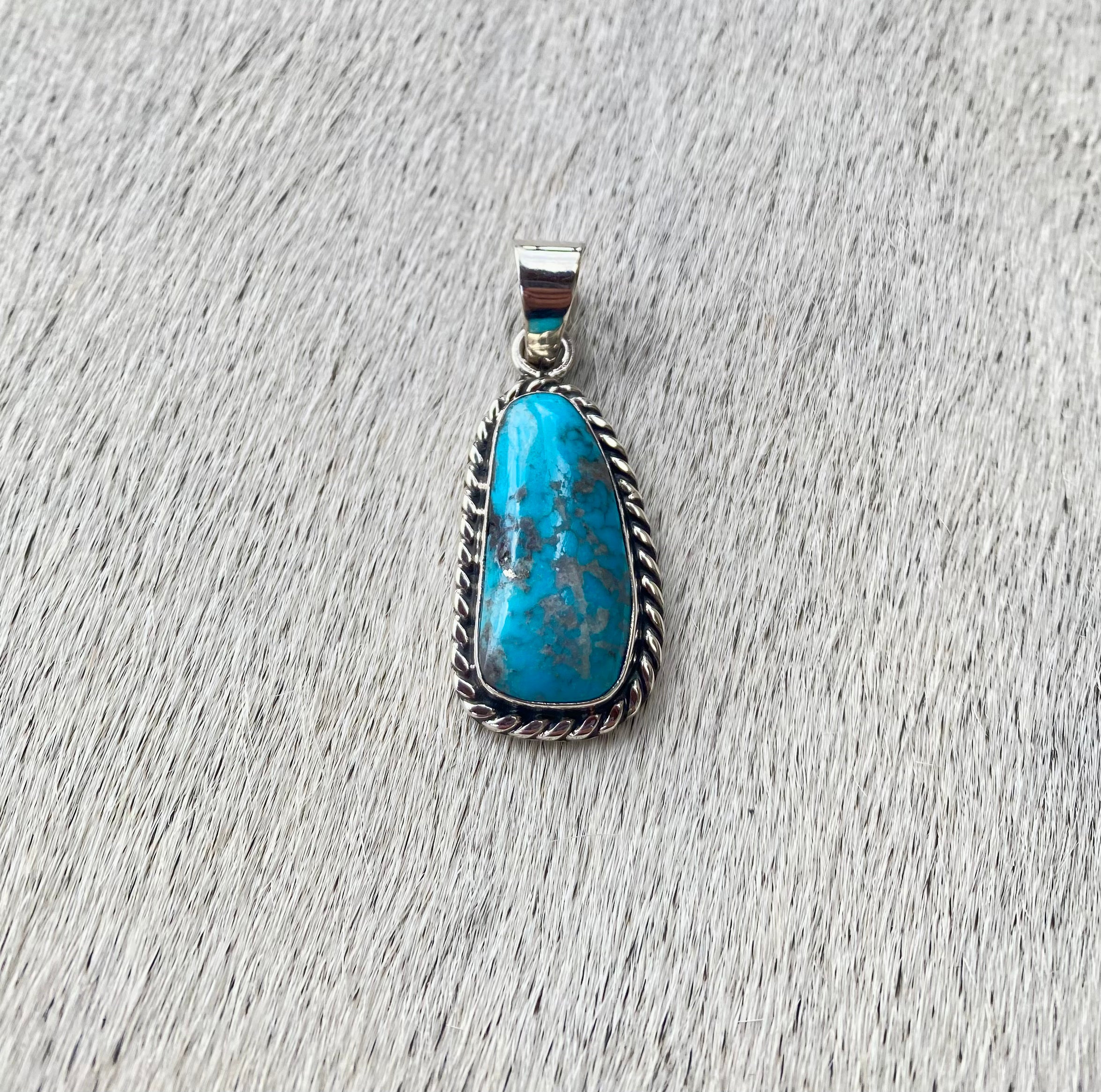 Turquoise Rectangle Drop Pendant Necklace - Handmade Bohemian Jewelry for Women - Perfect for Casual Wear, Beach Outfits & Festival Fashion