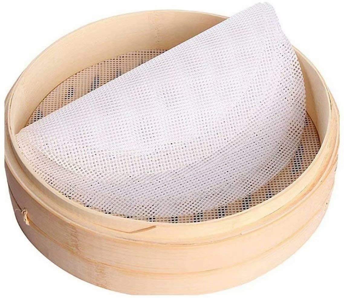 Premium Silicone Steamer Liner Set - 6 Pack 12 Inch Round Non-Stick Dumpling Mats for Bamboo Steamers | BPA-Free, Reusable & Dishwasher Safe | Perfect for Steaming Dumplings, Buns, Vegetables & Asian Cuisine