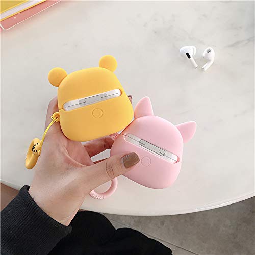 Premium Soft Silicone Protective Case for Apple AirPods Pro (2019/2021) - Shockproof, Anti-Scratch Cover with Keychain | Perfect for Gym, Travel & Everyday Use