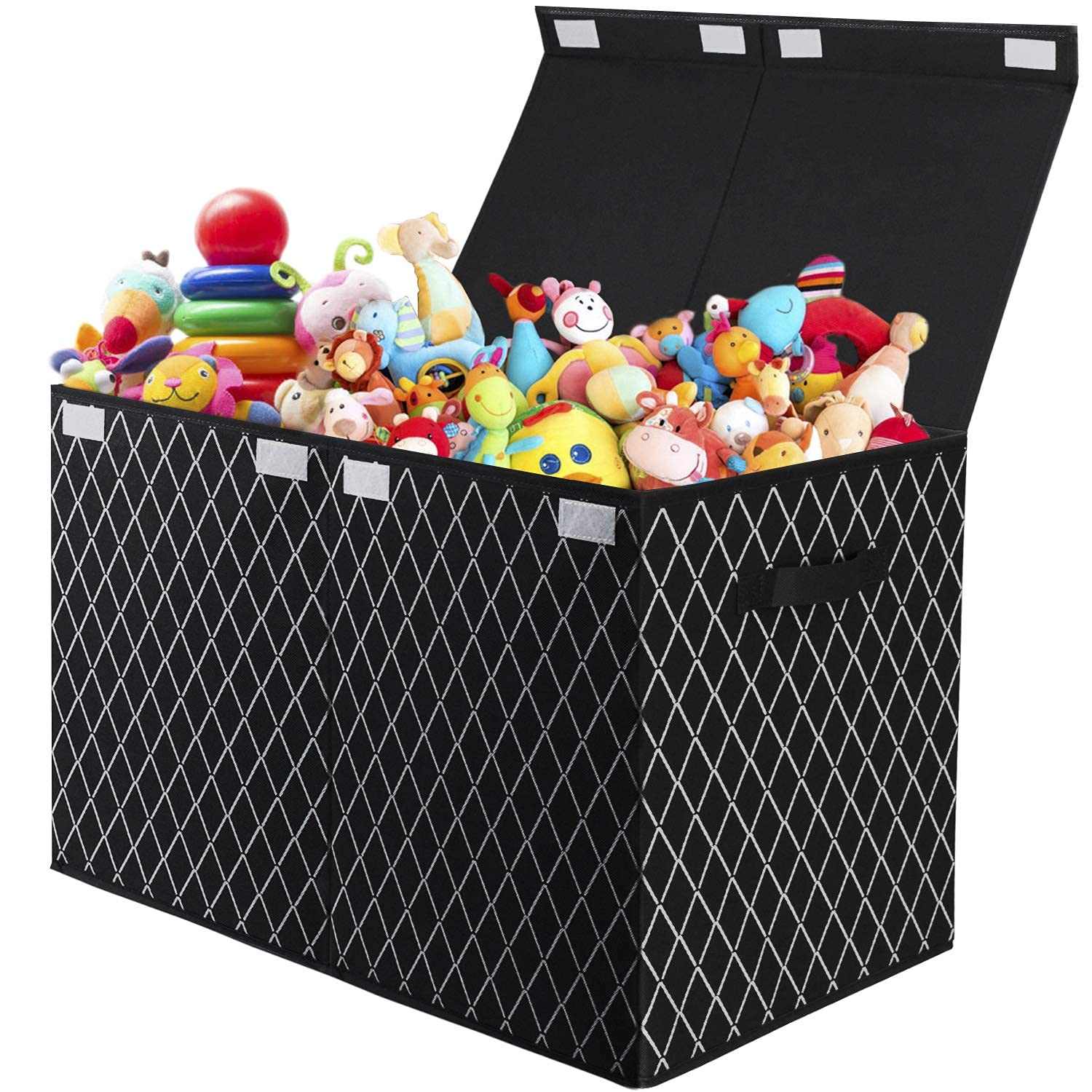VERONLY 2-Pack Collapsible Toy Storage Box with Lid - Sturdy Kids Toy Organizer Bins with Handles for Nursery, Playroom, Closet | Perfect for Home Organization, Toy Storage & Kids Room Decor