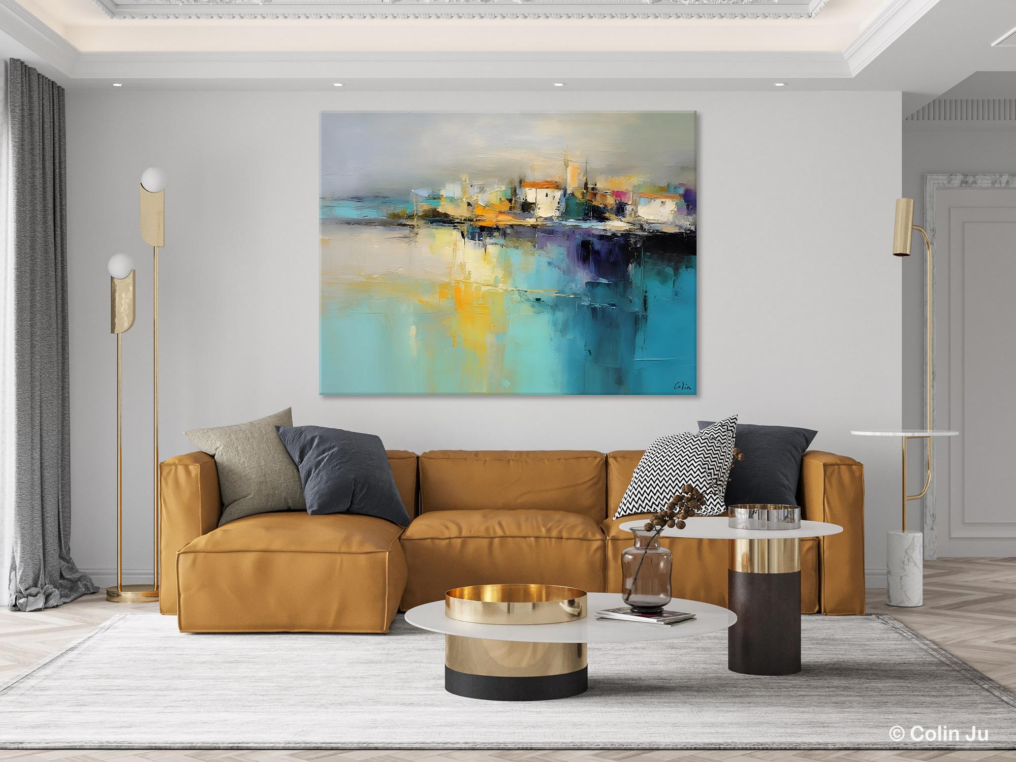 Extra Large Abstract Landscape Wall Art Paintings for Bedroom - Modern Original Canvas Artwork - Perfect for Living Room, Office & Home Decor