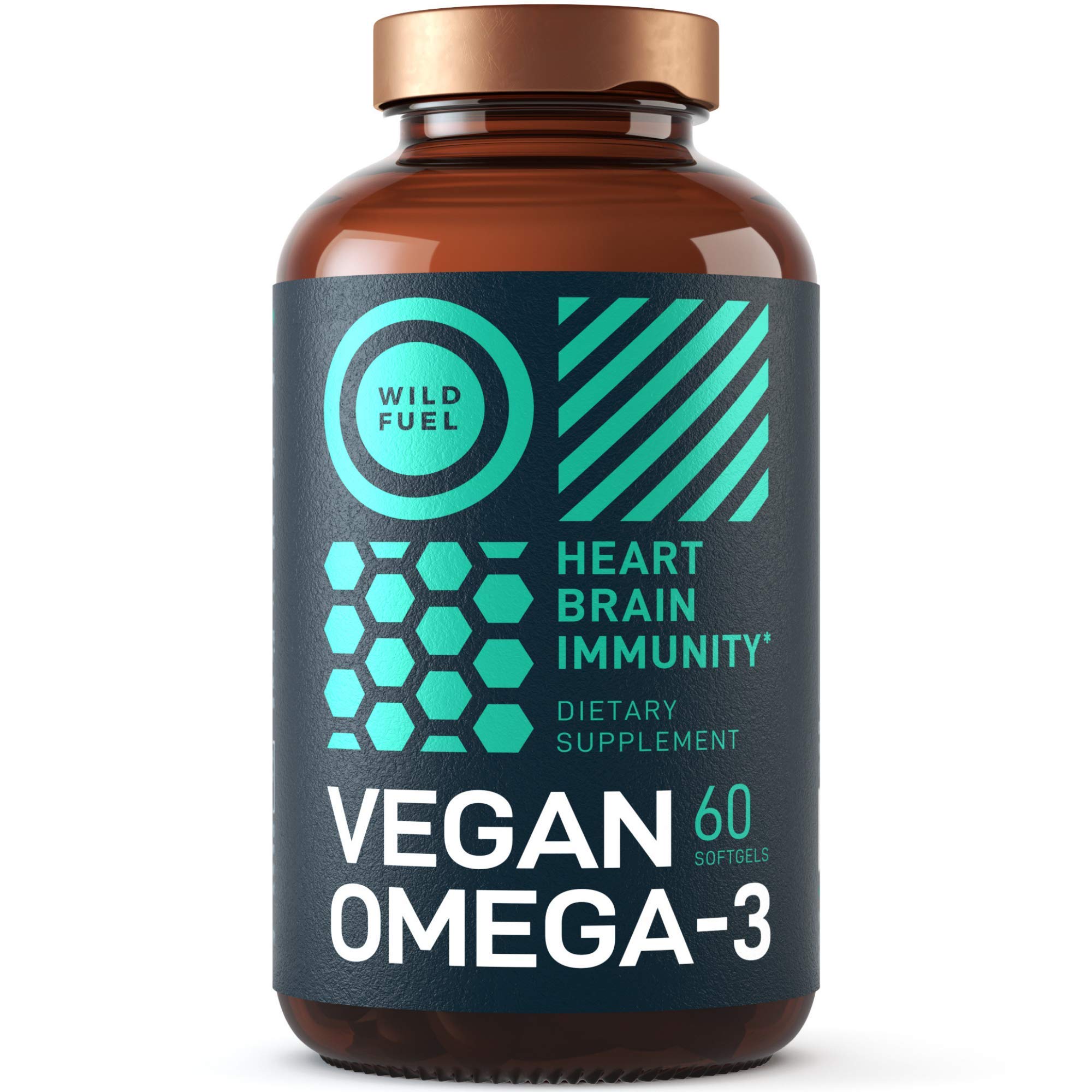 Vegan Omega 3 Supplement with Algae DHA & EPA - 60 Softgels for Heart, Brain & Joint Support - Fish-Free, Burpless, Tasteless - Perfect for Plant-Based Diets & Active Lifestyles