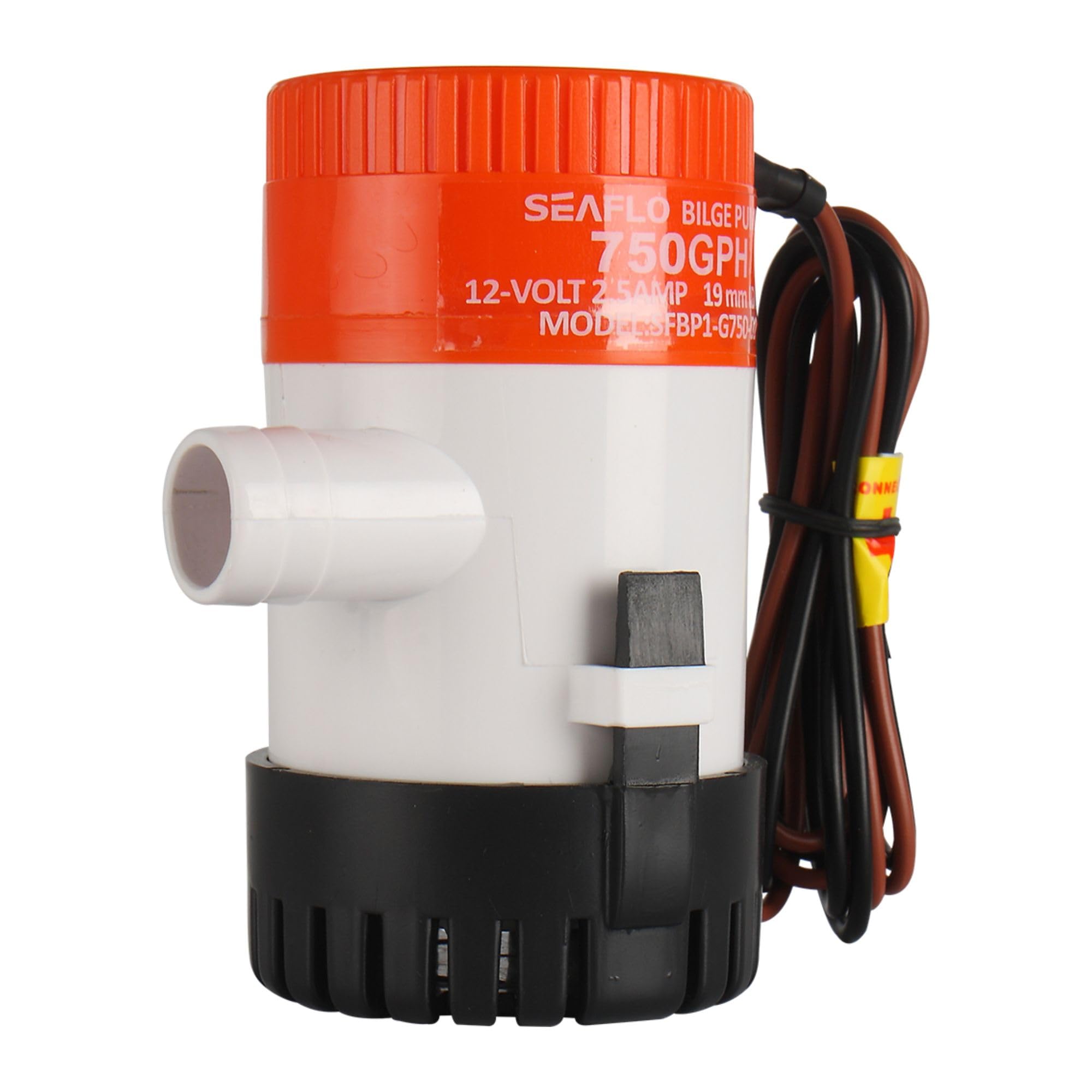 SEAFLO 750 GPH Electric Marine Bilge Pump - Automatic Boat Bilge Water Removal System for Yachts, Fishing Boats & Sailboats