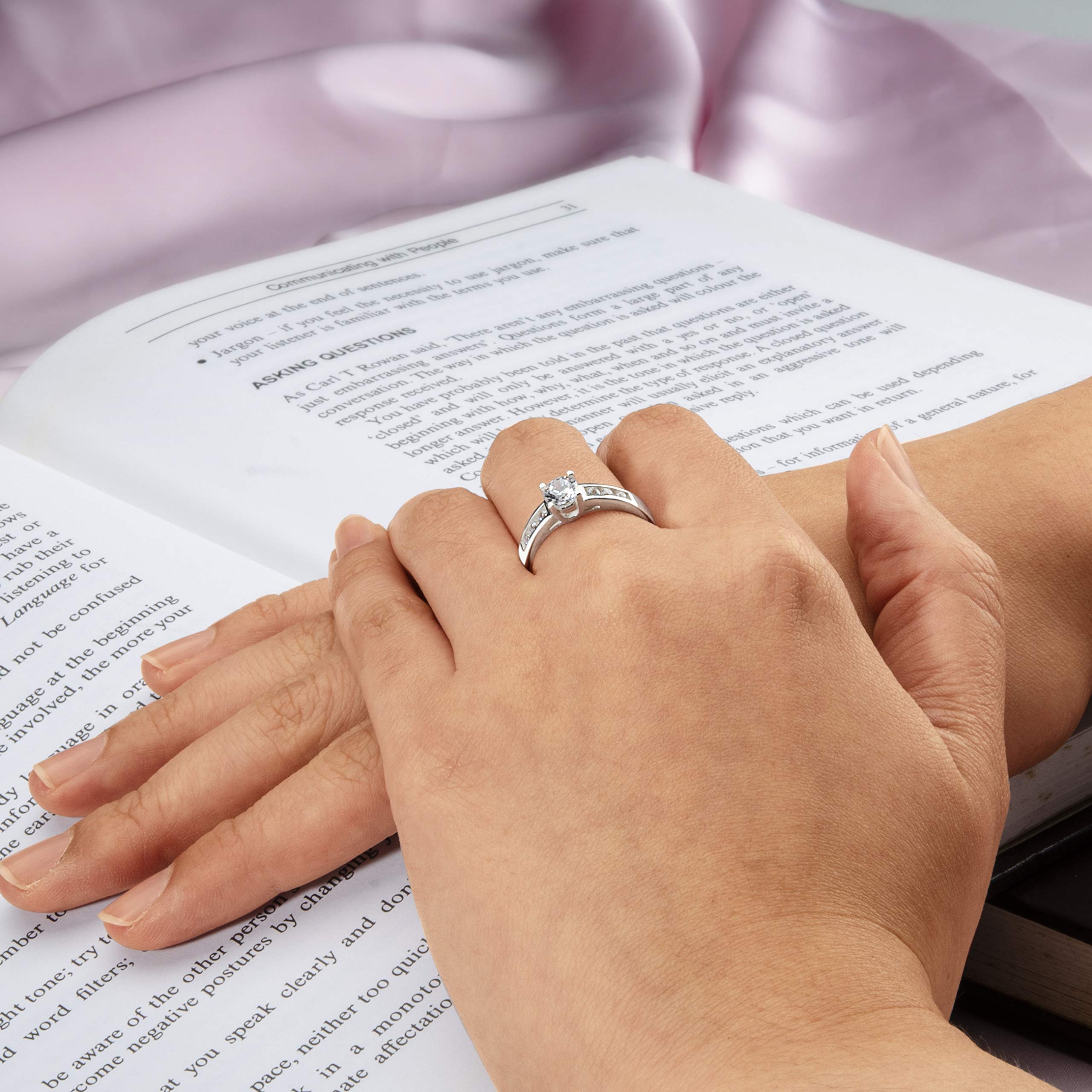 Sterling Silver Promise & Engagement Rings for Women - Wedding Band Jewelry for Couples & Mothers