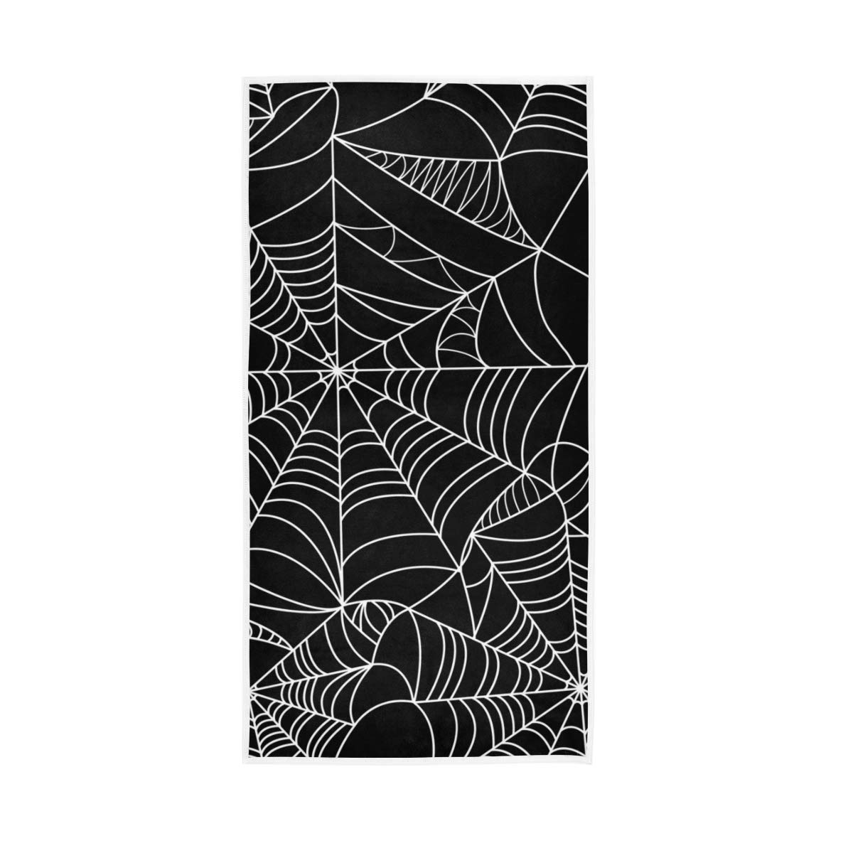 ALAZA Halloween Spider Web Hand Towel - Absorbent Cotton Face & Spa Towels for Yoga, Gym, Bathroom, Kitchen, Hotel & Home Decor - Multipurpose 15x30 Inch Set - Perfect for Halloween Parties, Spa Days & Kitchen Use