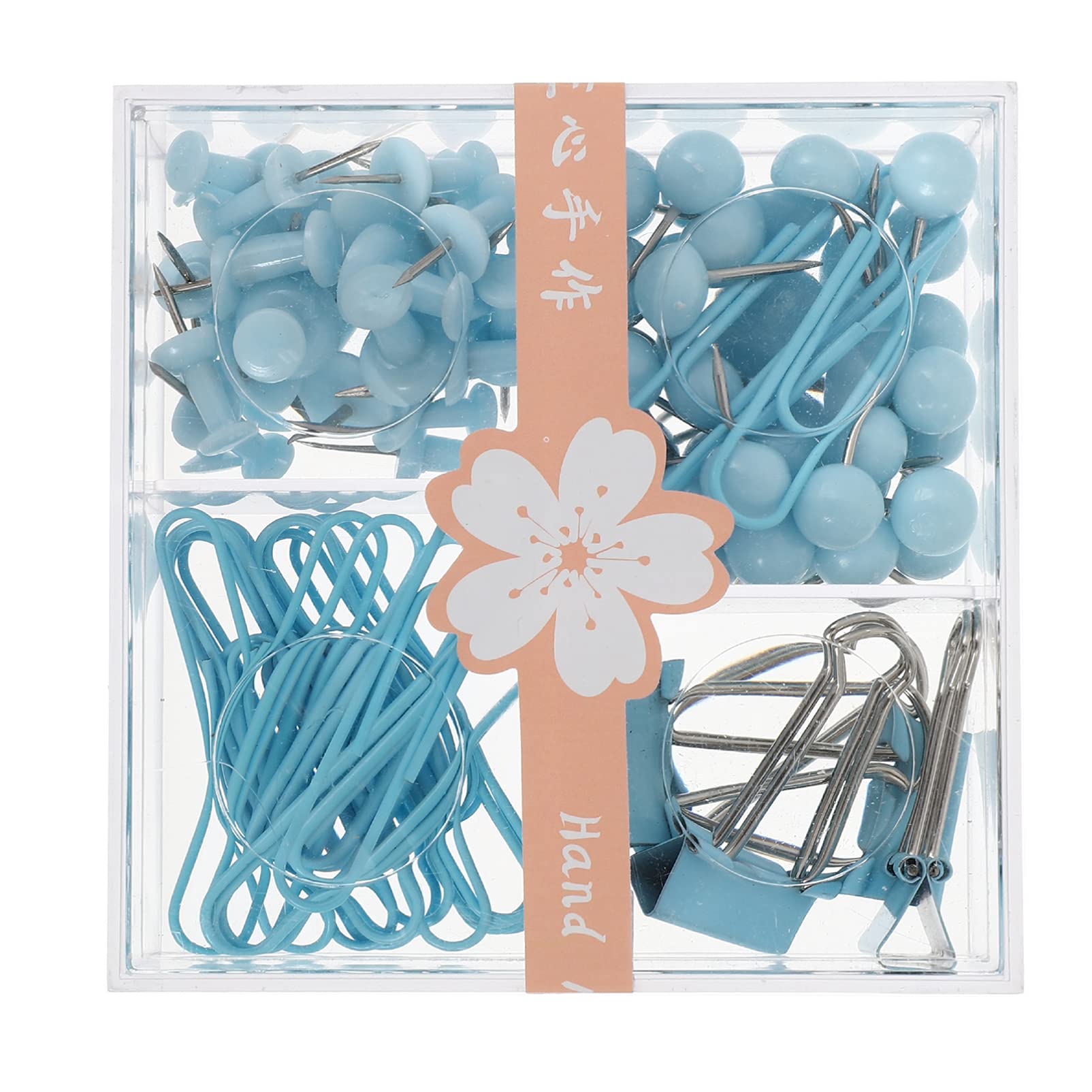 NUOBESTY Paper Clips Set with Storage Box - Office & School Supplies
