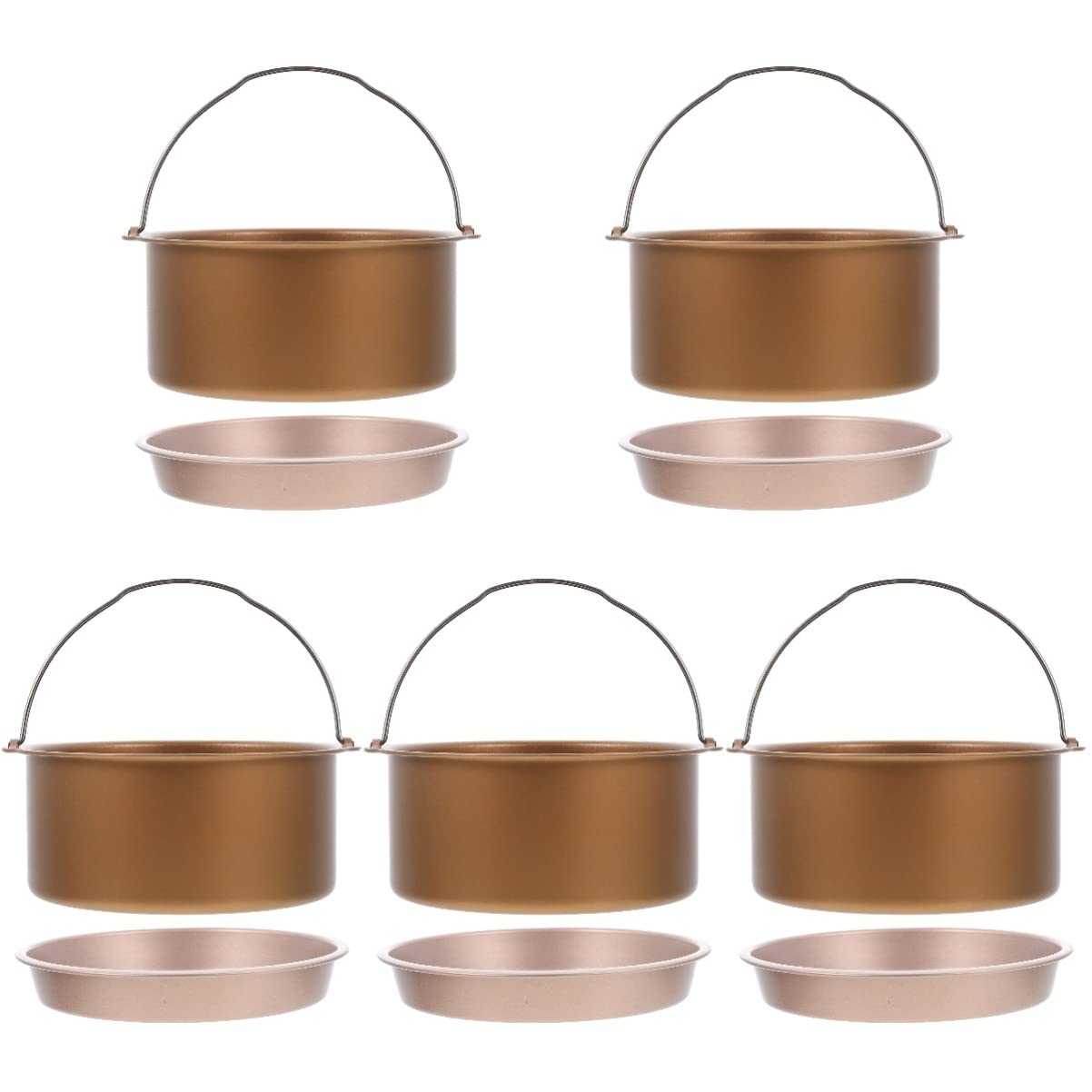 Luxshiny 5-Piece Universal Air Fryer Accessories Set - Includes Cake Barrel, Cake Pan & Pizza Pan for Baking, Roasting & Cooking | Perfect for Family Meals, Party Snacks & Healthy Air Fried Foods