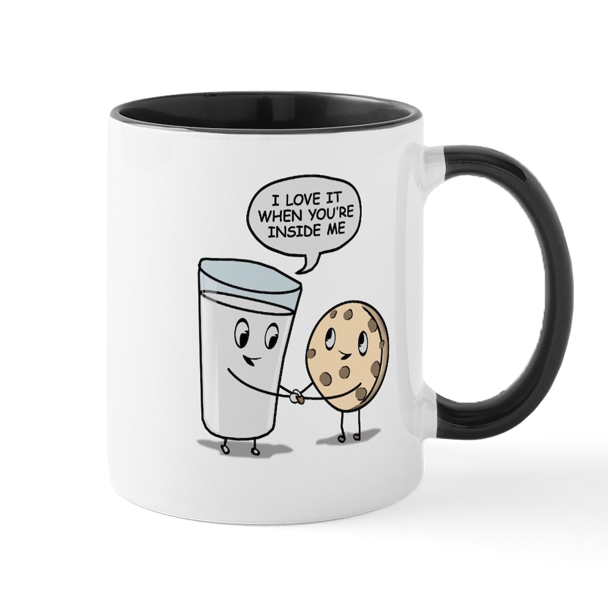 CafePress Milk And Cookies Ceramic Coffee Mug - 11 oz (325 ml) for Hot & Cold Drinks - Perfect for Home, Office, or Gift Giving