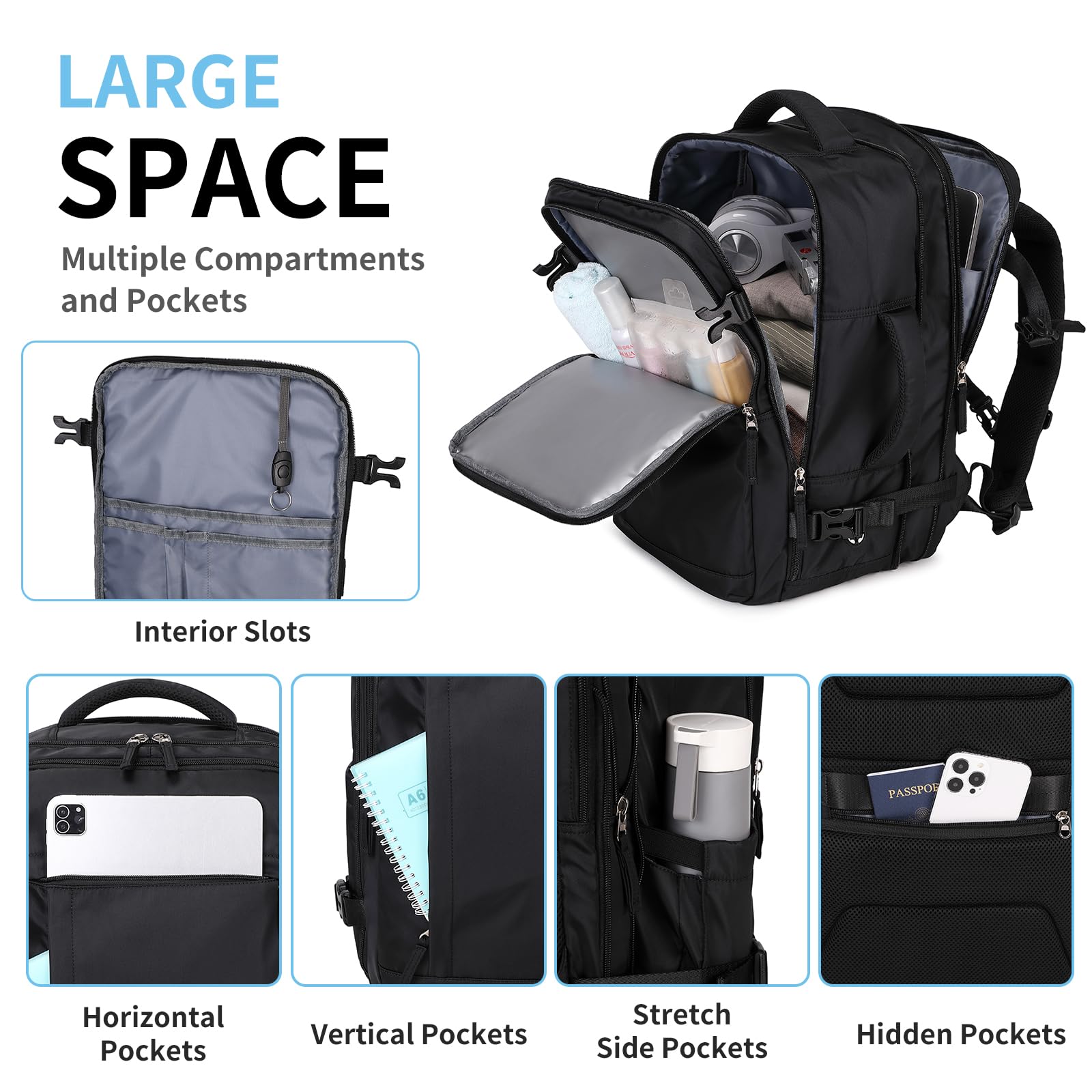 Women's Expandable Travel Backpack - 17