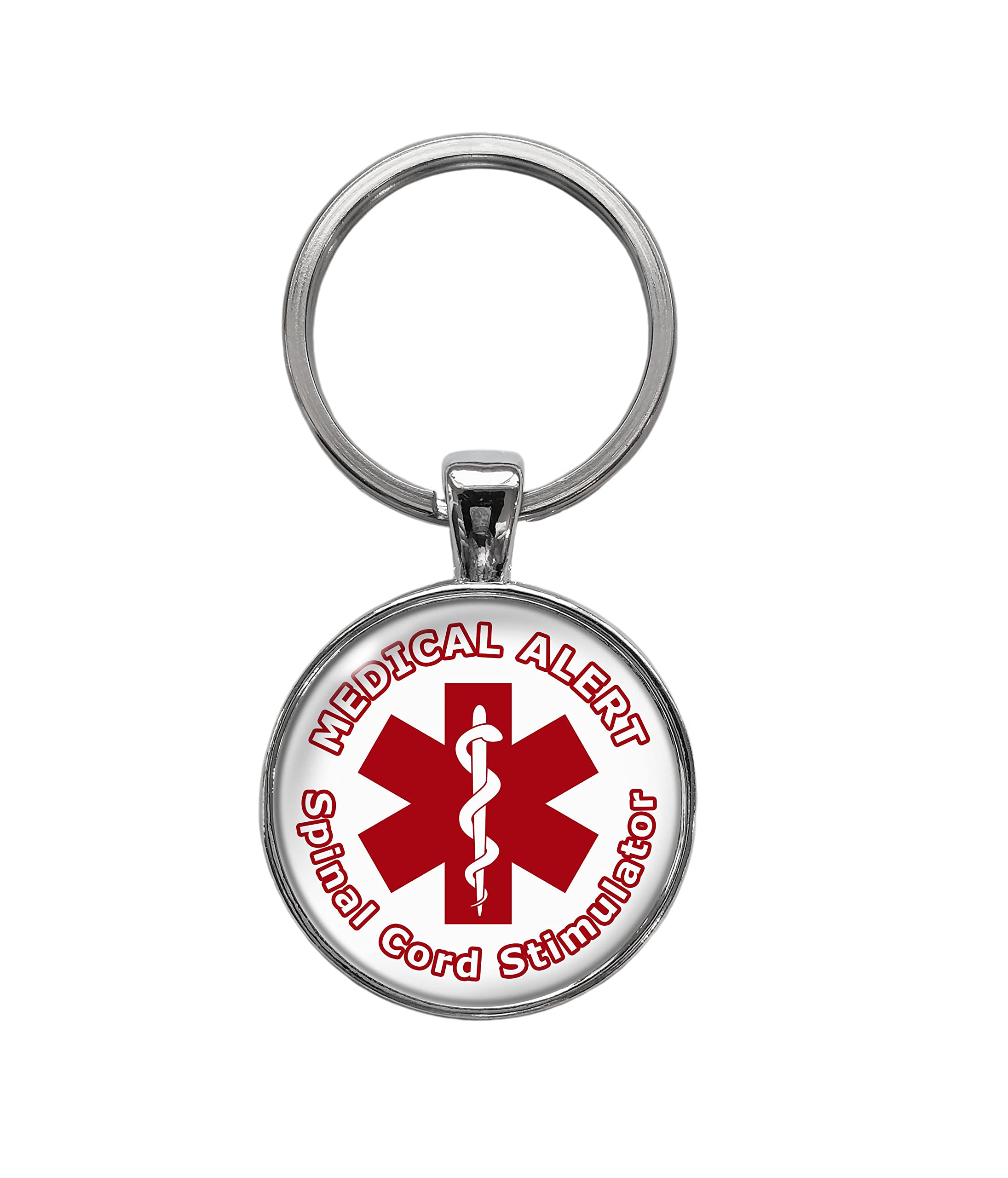 Medical Alert Keychain for Spinal Cord Stimulator - Emergency ID Tag for Pain Management & Chronic Conditions - Perfect for Travel, Work & Daily Safety