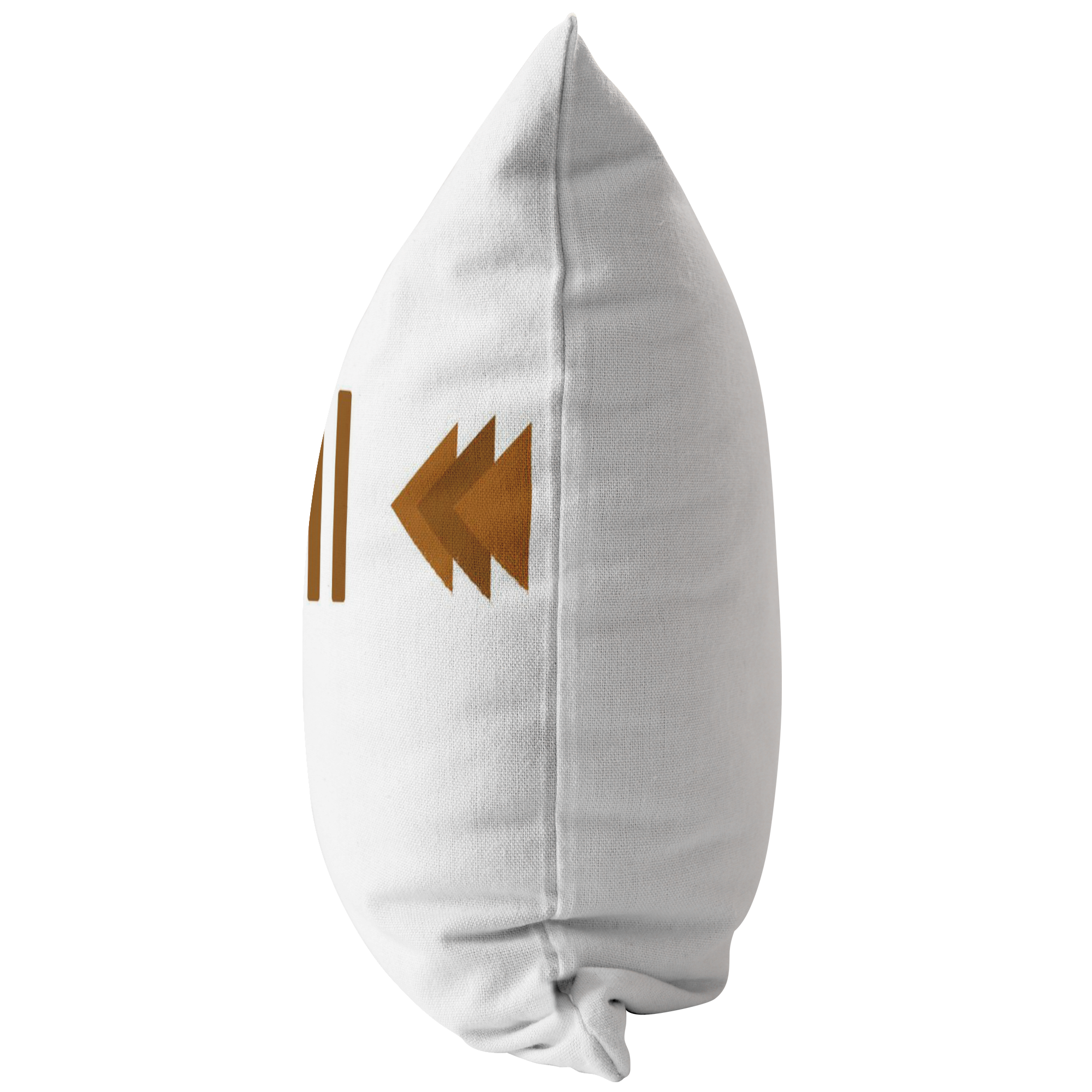 Geo Triangle Accent Pillow - Terra Cotta Brown & White Decorative Throw Pillow for Sofa, Bed, Living Room & Home Decor