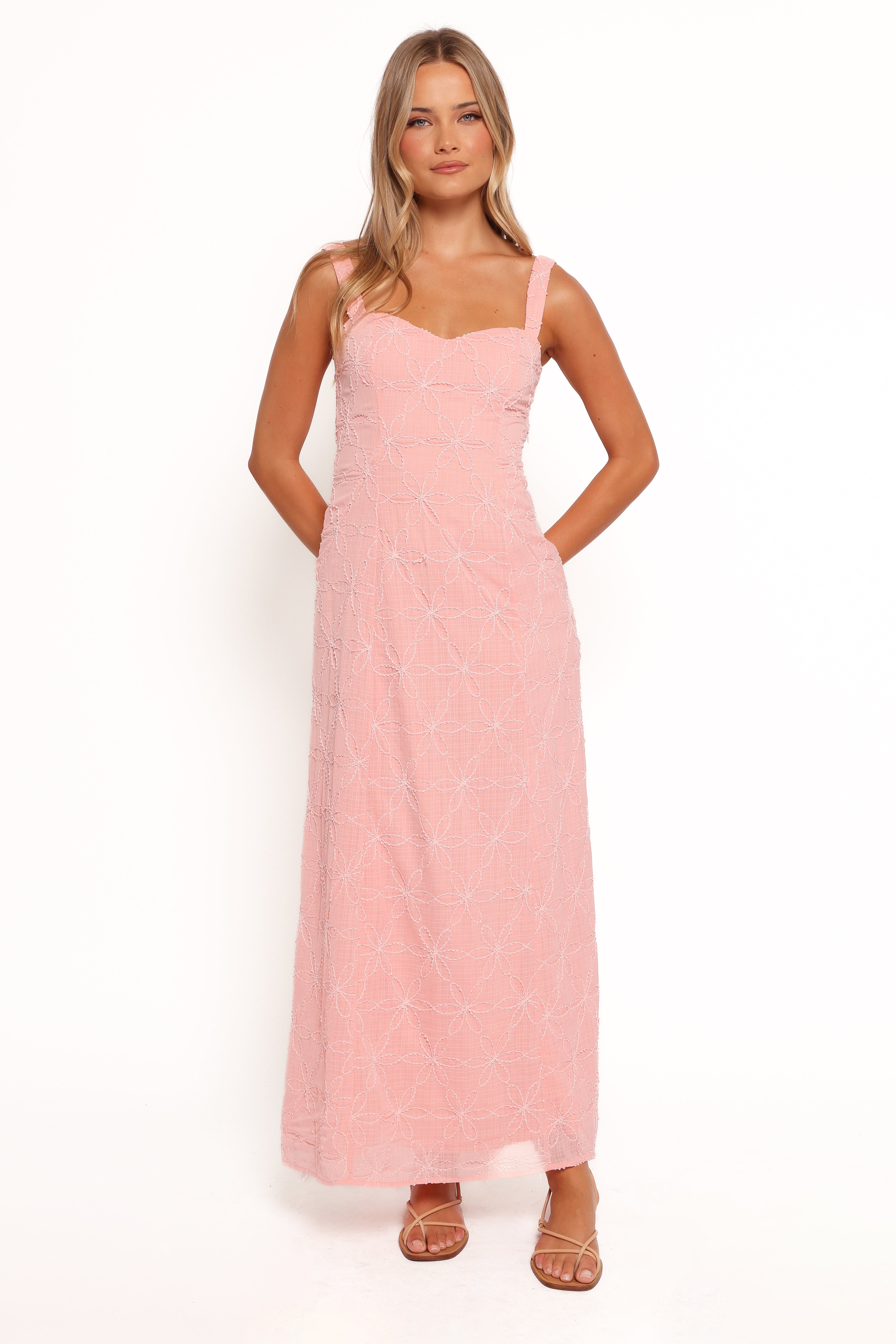 Beryl Maxi Dress for Women - Flowy Long Summer Dress in Pink | Perfect for Beach, Vacation & Casual Wear