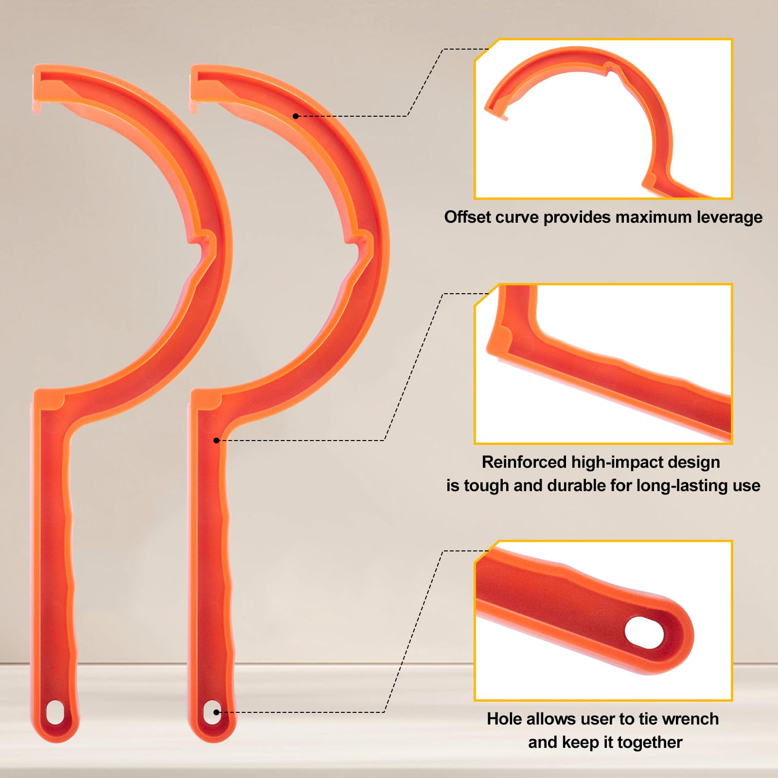 Ameri 39758 RV Sewer Hose Wrench Set - Bayonet & Lug Fitting Wrench for Rhino Sewer Hose & Rhinoflex RV Accessories | Durable RV Sewage Tool for Camping, Travel & Outdoor Adventures
