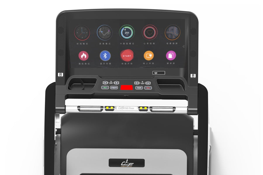 California Fitness Malibu 6T Heavy Duty Folding Treadmill with Touchscreen Display - Home Gym Equipment for Cardio Workouts & Running Training (Perfect for Small Spaces & Home Offices)