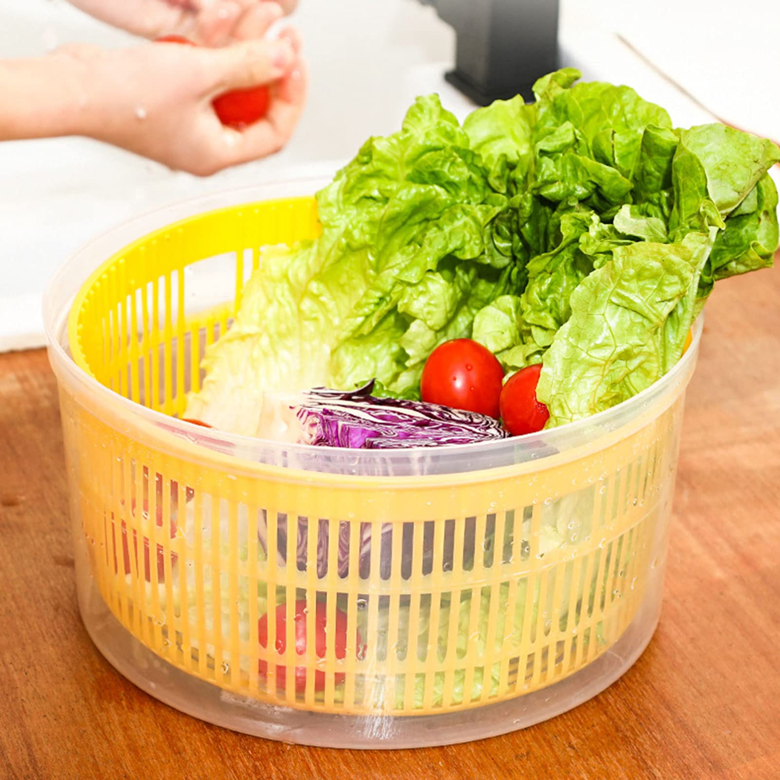Beaupretty 1-Piece Vegetable Dryer & Salad Spinner - Compact Food Dehydrator, Fruit Press Juicer, and Meat Drying Basket for Healthy Snacks, Meal Prep & Kitchen Storage - Perfect for Salads, Jerky Making, and Fruit Preservation