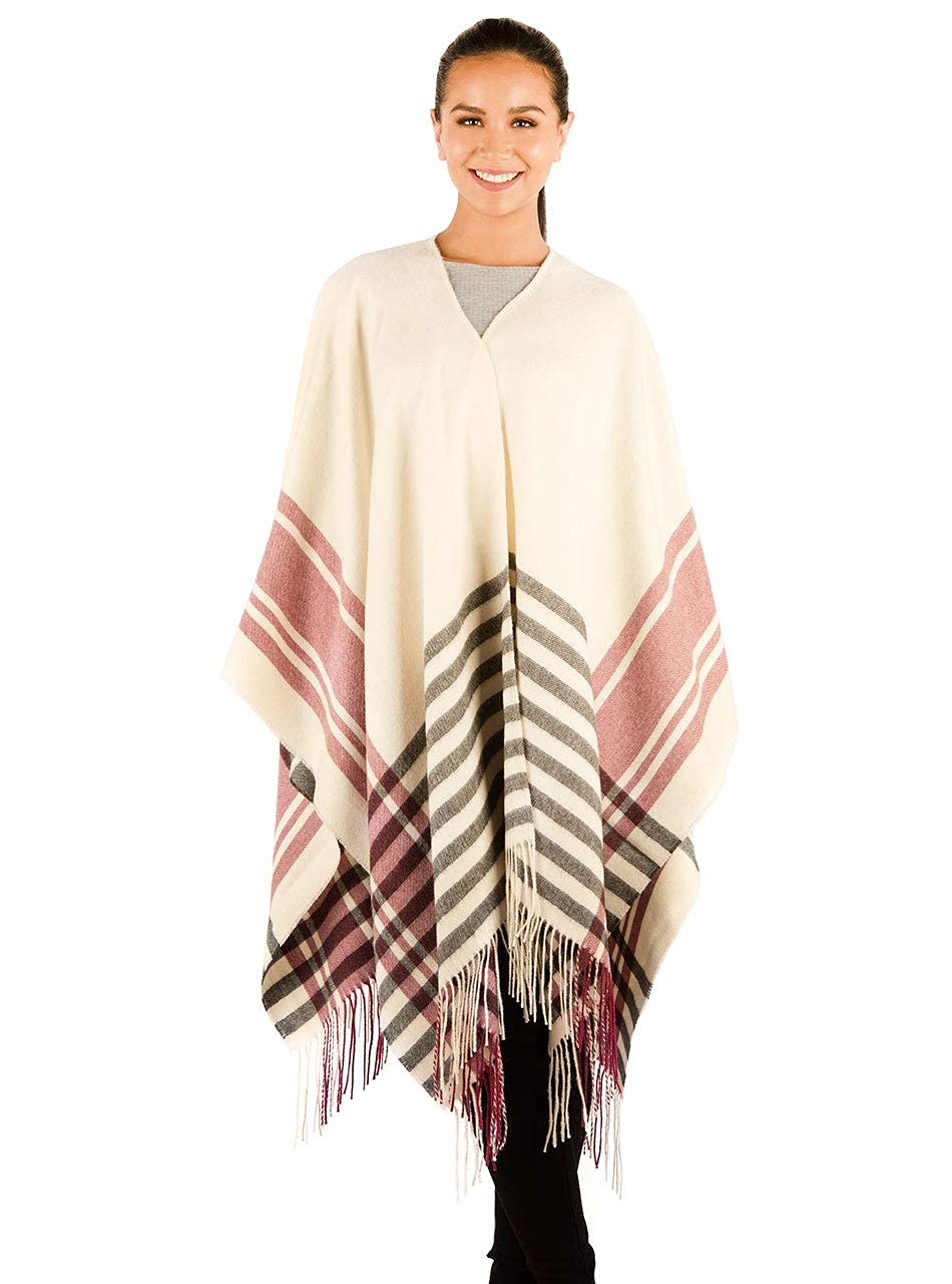 100% Baby Alpaca Wool Kimono Cardigan - Soft Women's Long Blanket Shawl Wrap - Perfect for Cozy Evenings, Travel & Boho Fashion