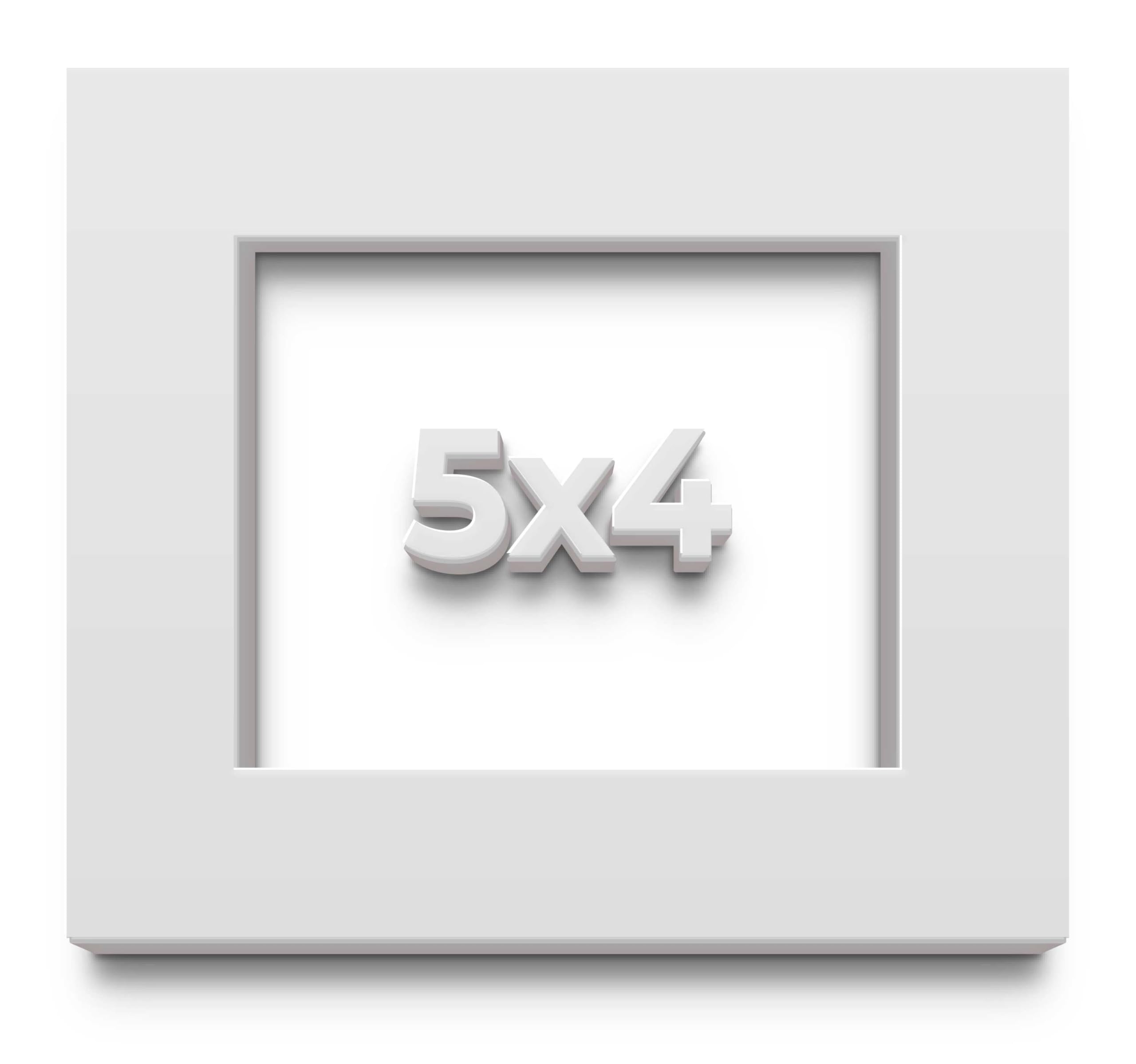 5x4 Inch White Shadow Box Display Frame - 2 Inch Rabbet Depth, 1.25 Inch Moulding Width with Shatter-Resistant Acrylic & Foam Board Backing - Perfect for Memorabilia, Jewelry Display, and Home Decor