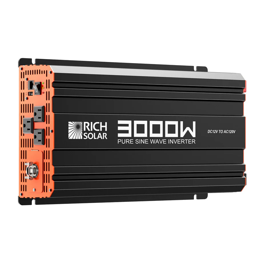 NOVA PURE 3K 3000W 12V Pure Sine Wave Power Inverter | 3000 Watt 12 Volt Industrial Grade Off Grid Inverter for RV, Truck, Boat, Van, Camper | Reliable Backup Power for Camping, Road Trips & Emergency Use | High Efficiency Energy Conversion