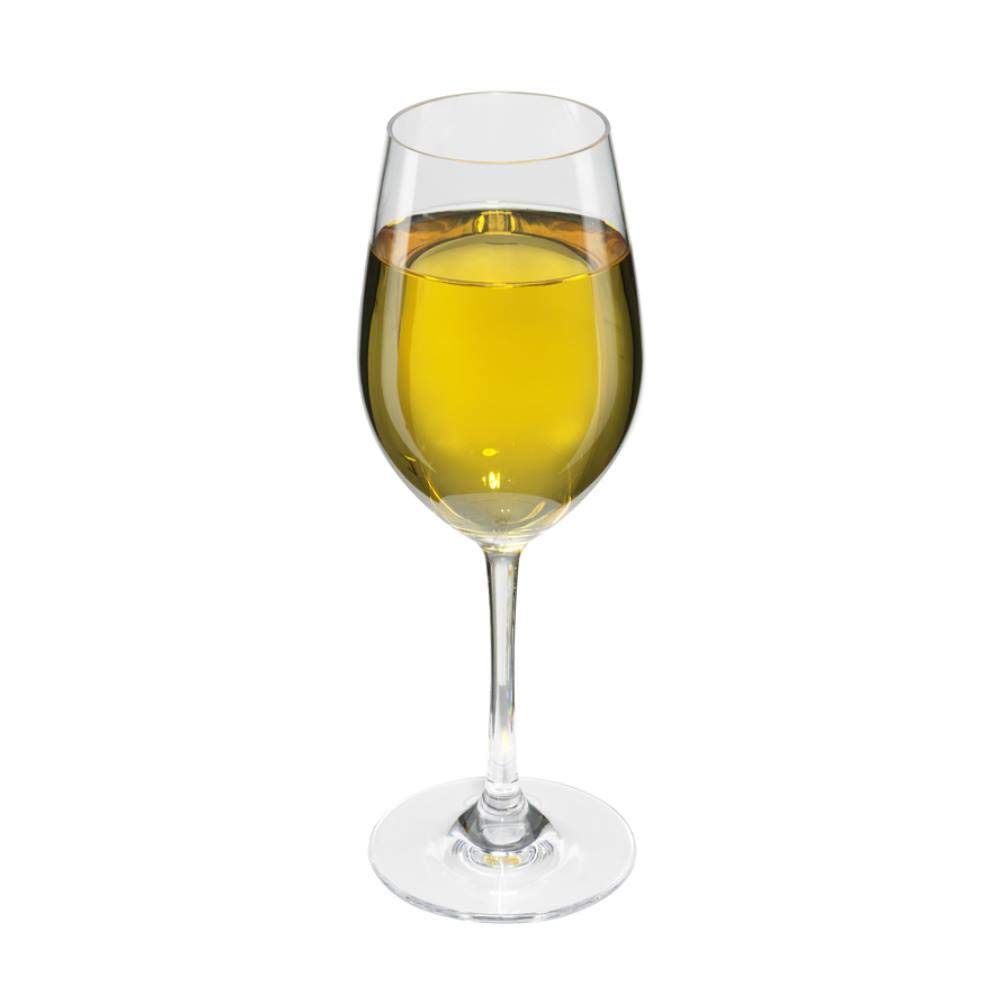 Unbreakable Polycarbonate Wine Glasses - Set of 6 (250ml Each) Shatterproof Plastic Drinking Cups for Indoor/Outdoor Use - Perfect for Parties, Picnics, and Camping (White)
