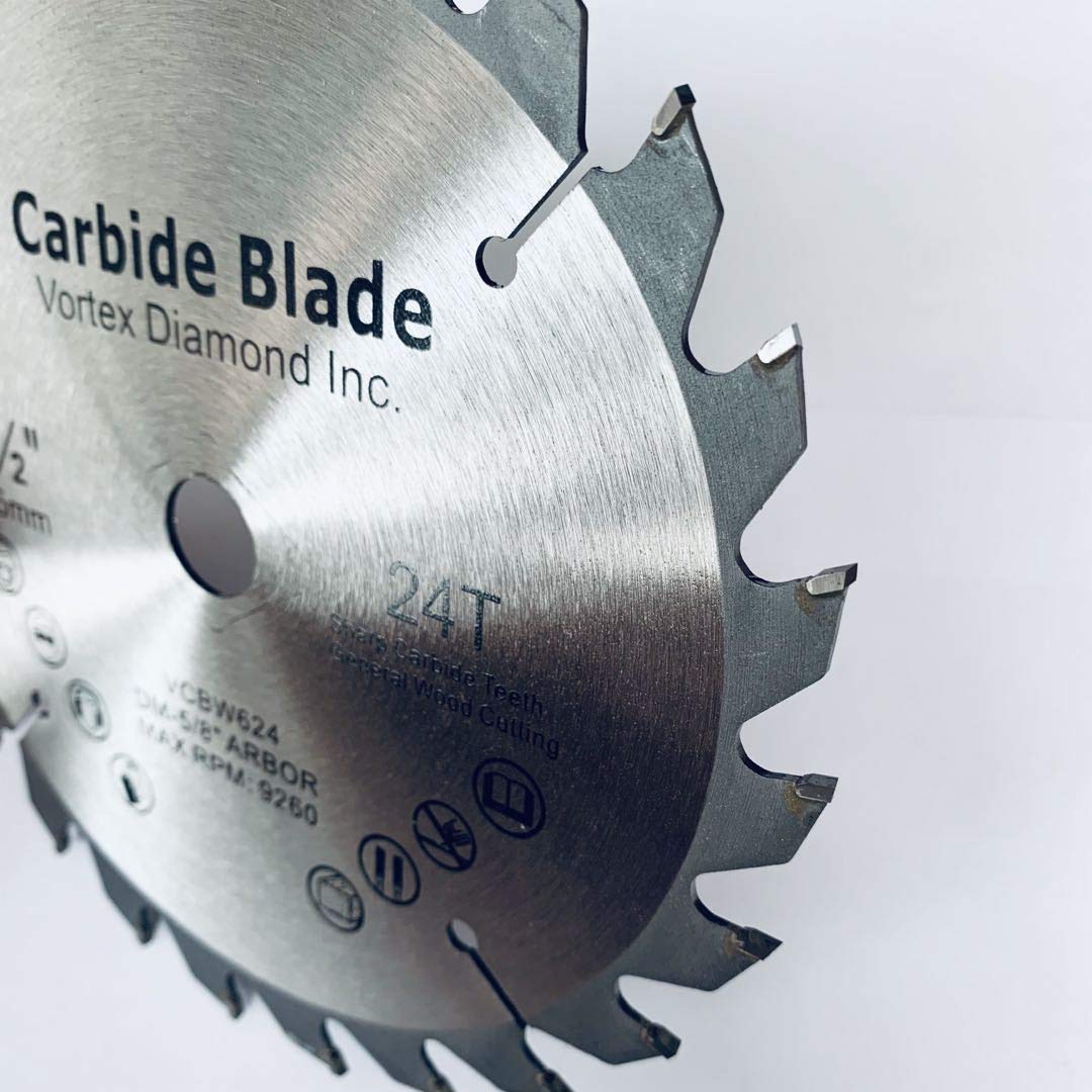 (5 Pack) ALSKAR DIAMOND WSB 6-1/2 Inch 24 Teeth TCT Circular Saw Blade for Hardwood & Softwood Cutting - Perfect for DIY Projects, Woodworking, and Construction Work