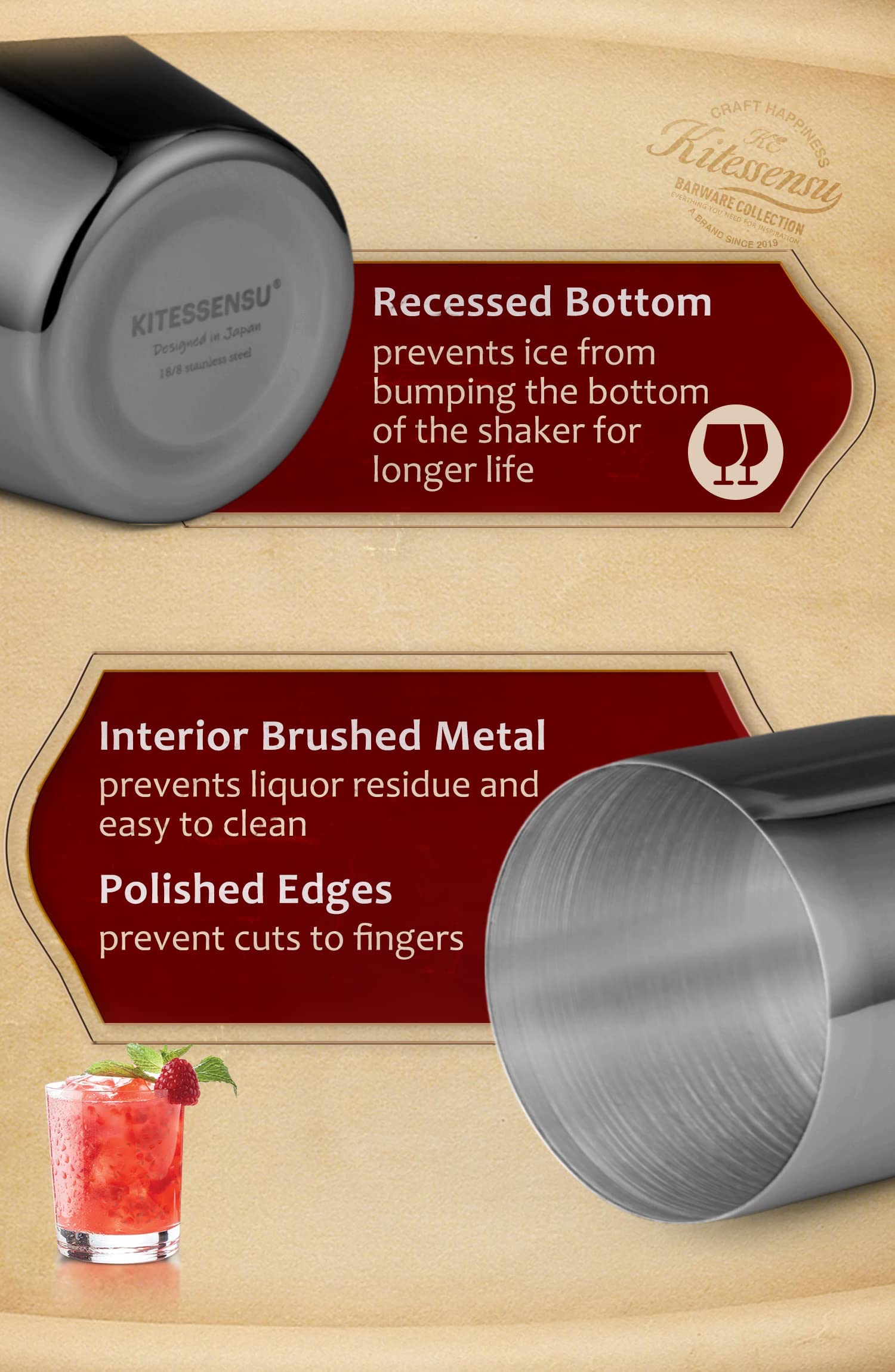 Premium Stainless Steel Cocktail Shaker Set - 24oz Bartender Kit with Mixer, Jigger, Bar Spoon & Recipe Guide - Perfect for Home Bars, Parties & Professional Mixology