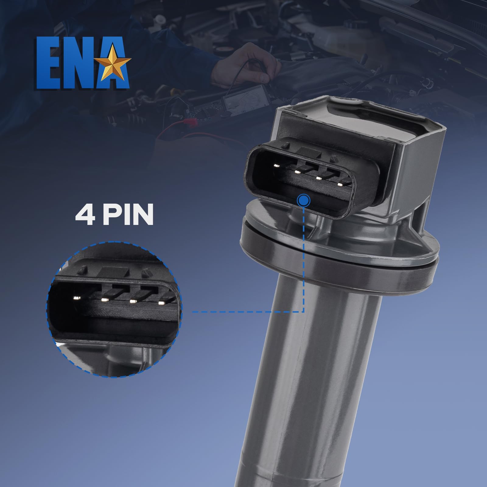 ENA Ignition Coil Pack - Compatible with Scion Toyota Prius 2000-2019, Echo, Yaris 2004-2006, xA, xB - Replaces UF316 9091902240 C1304 193175931 - Perfect for Engine Performance & Smooth Driving